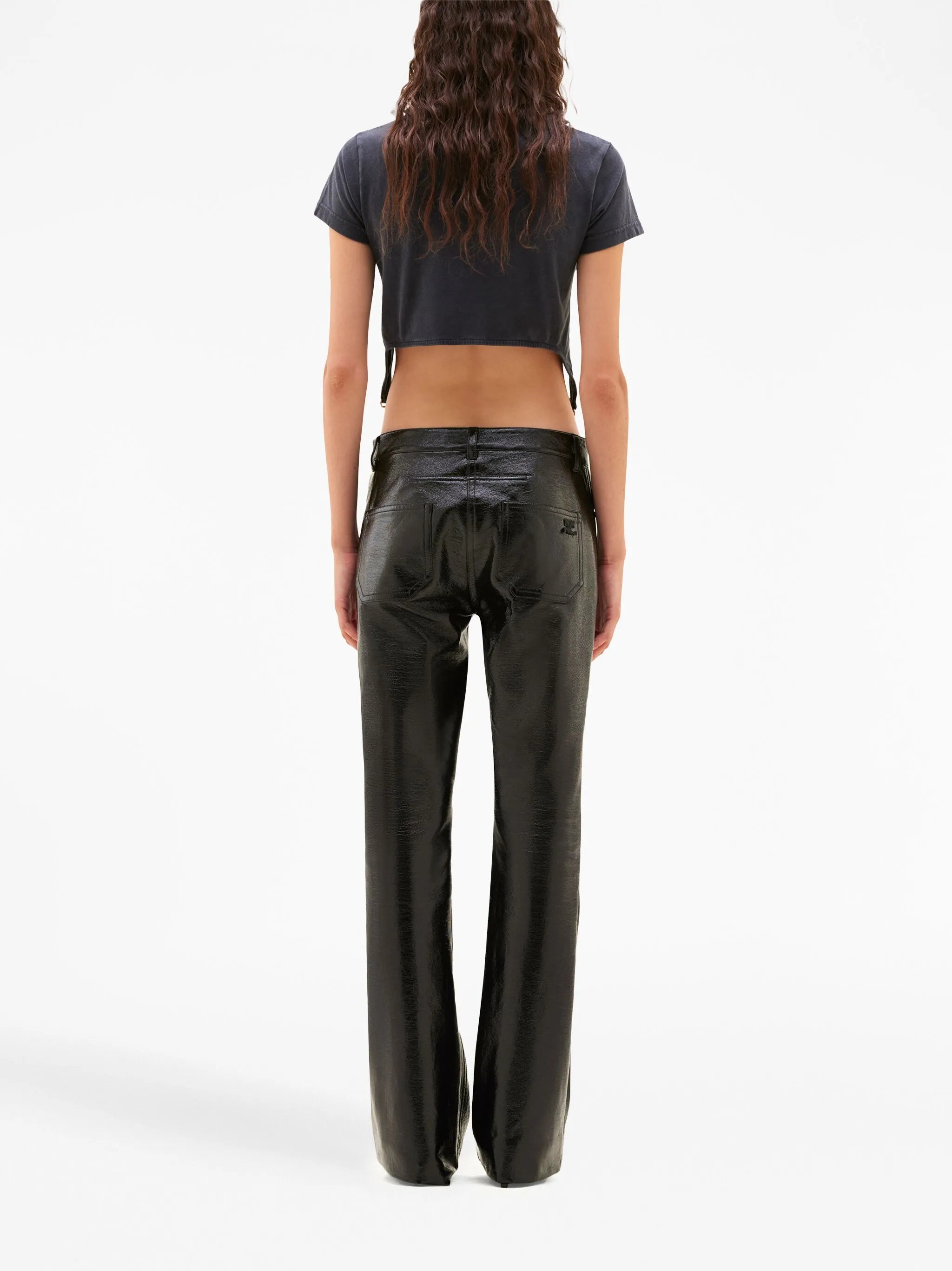 logo-patch cropped T-shirt