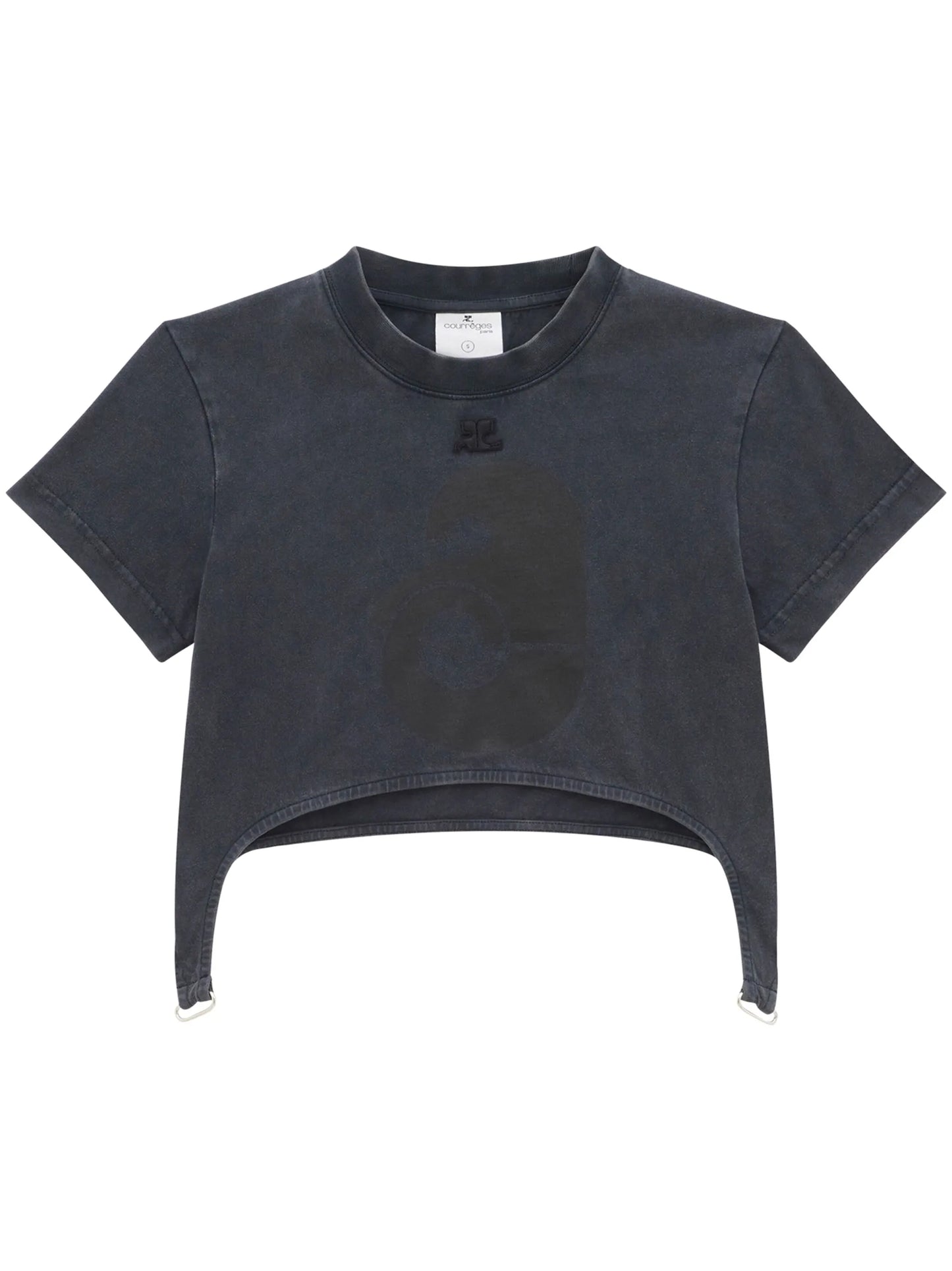 logo-patch cropped T-shirt