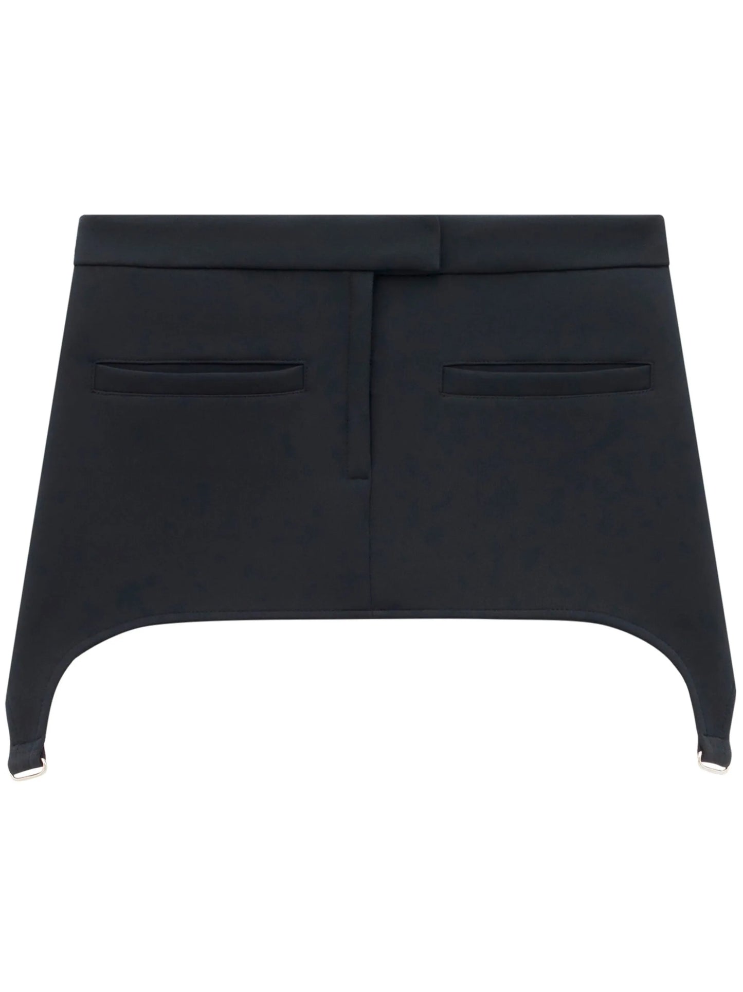 twill suspenders mini skirt