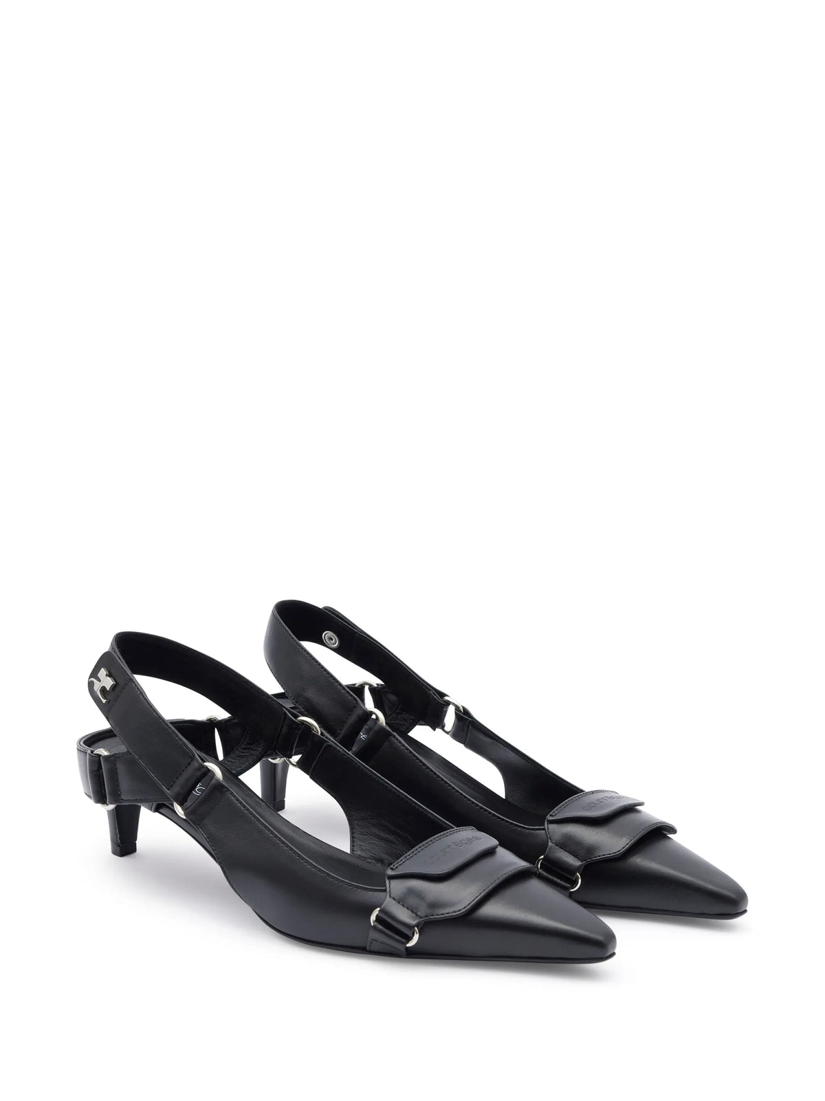 Racer leather pumps
