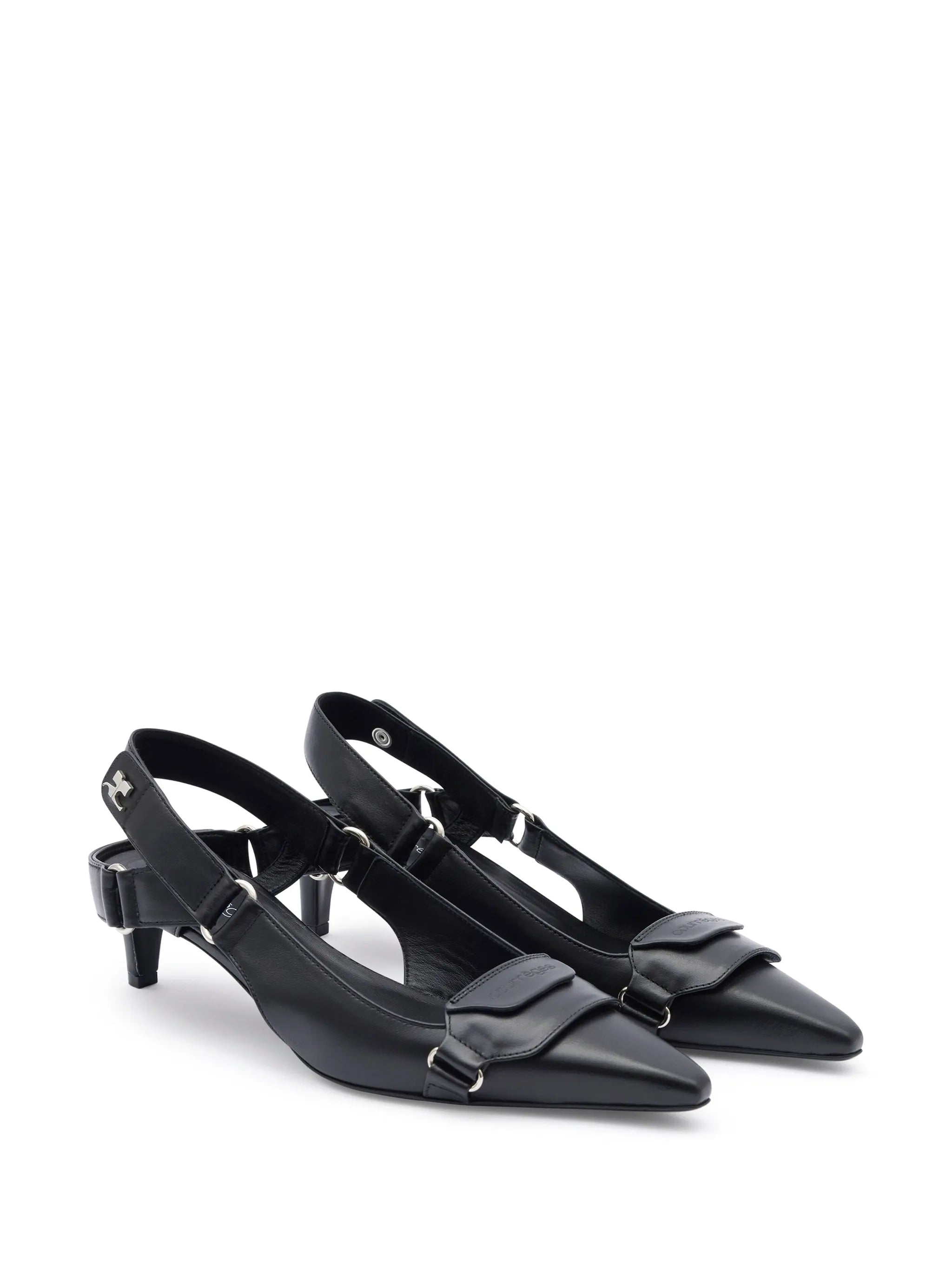 Racer leather pumps