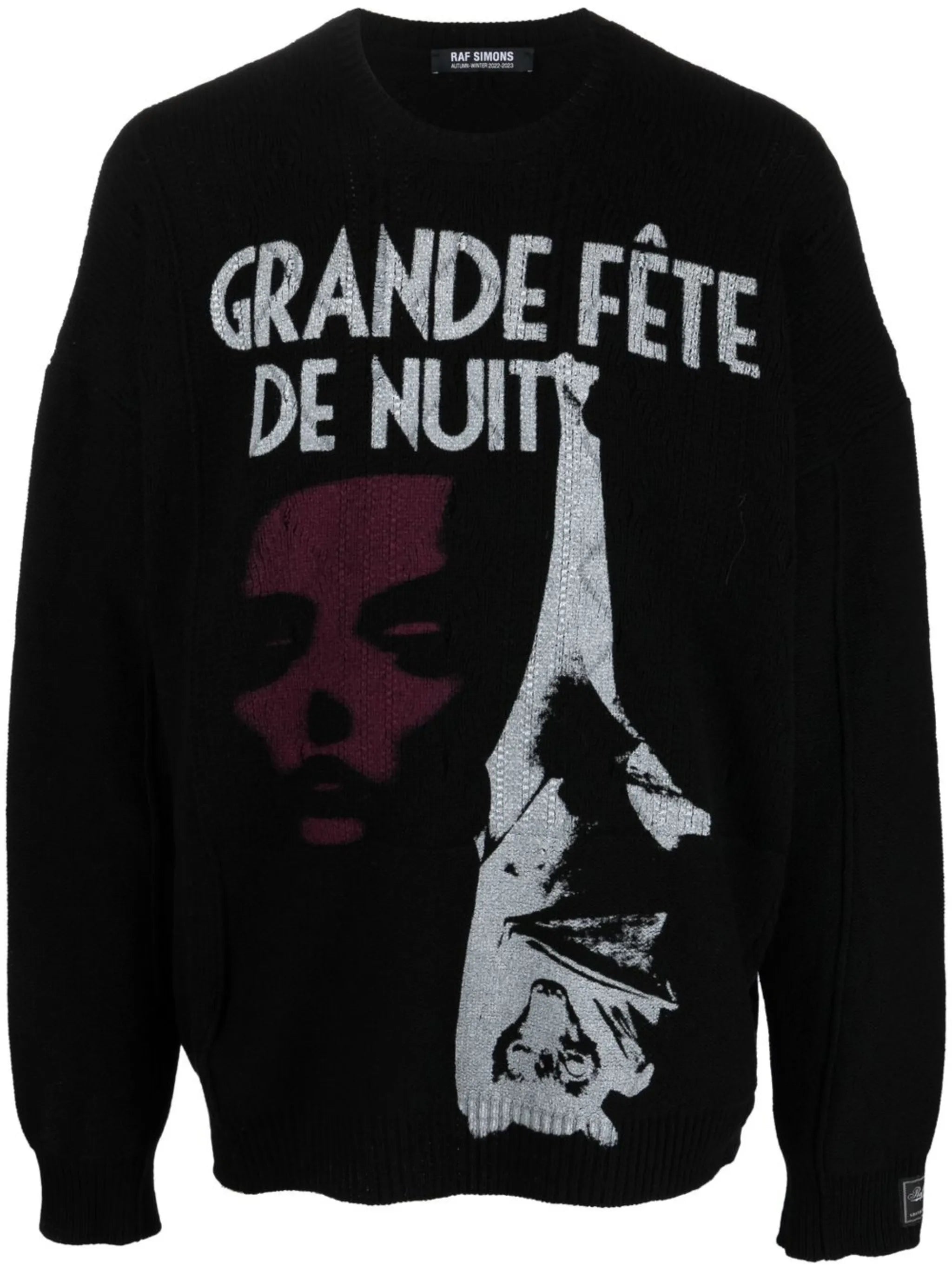Grand Fete graphic print merino wool jumper
