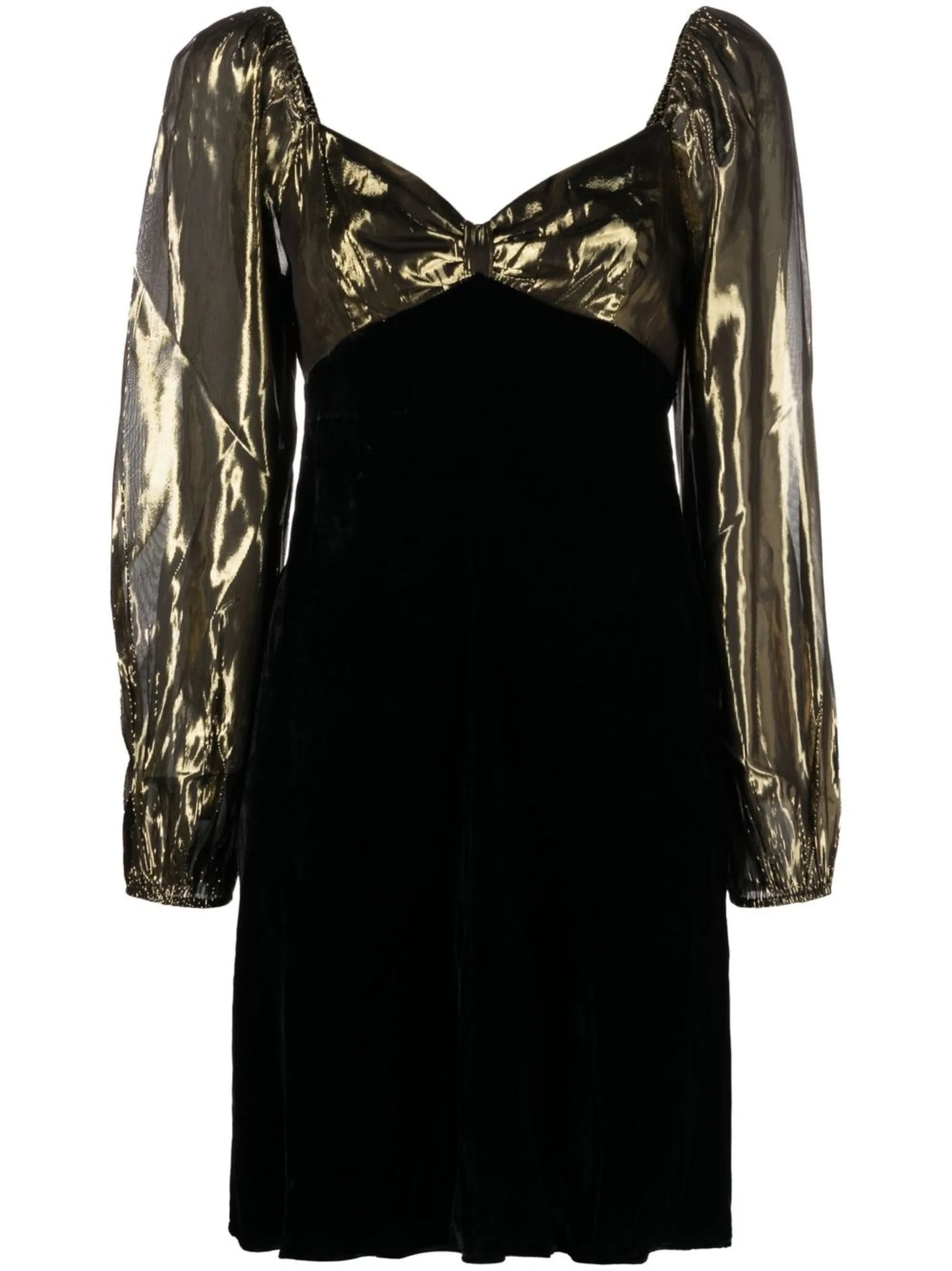 Paris silk-velvet mini dress