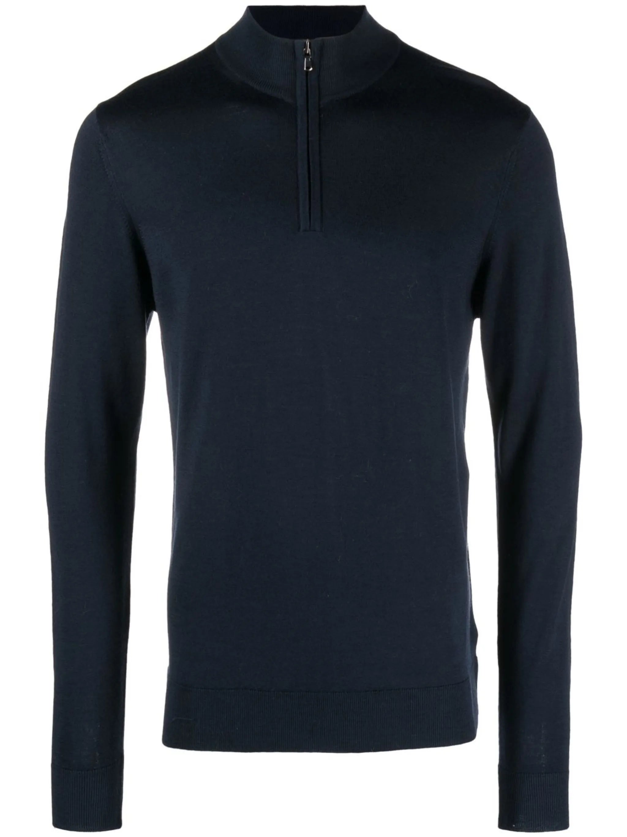 high-neck long-sleeve jumper