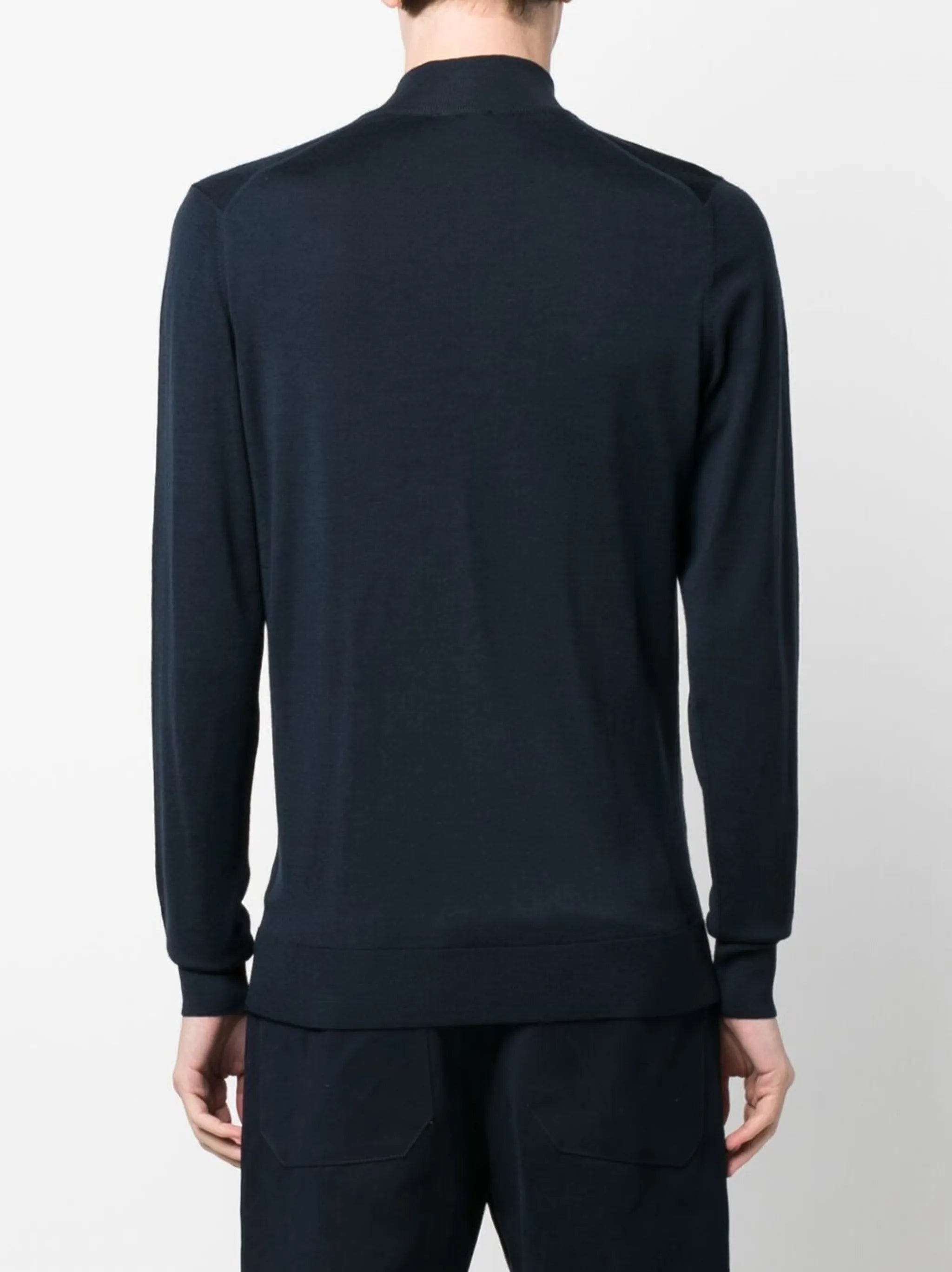 high-neck long-sleeve jumper