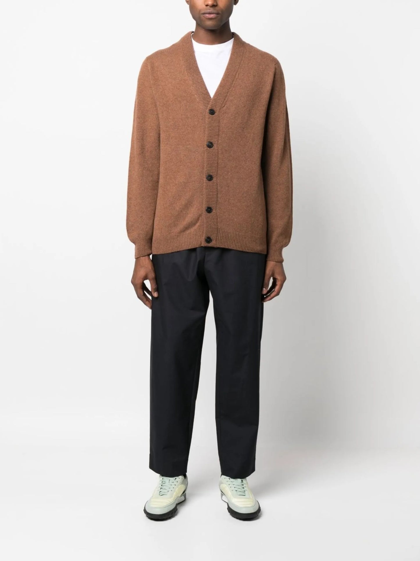 button-up knitted cardigan