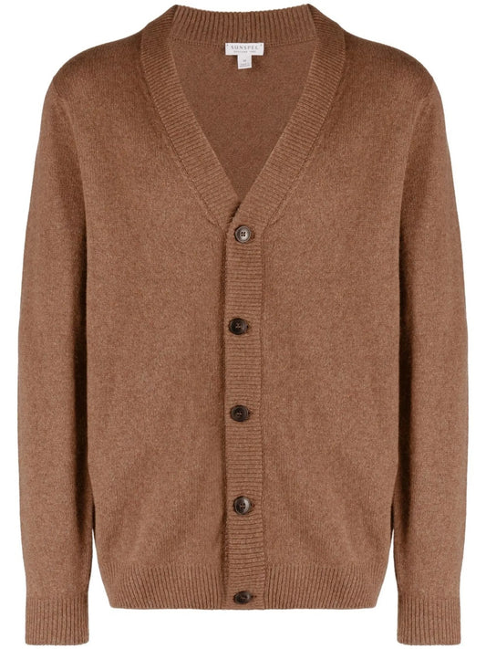 button-up knitted cardigan