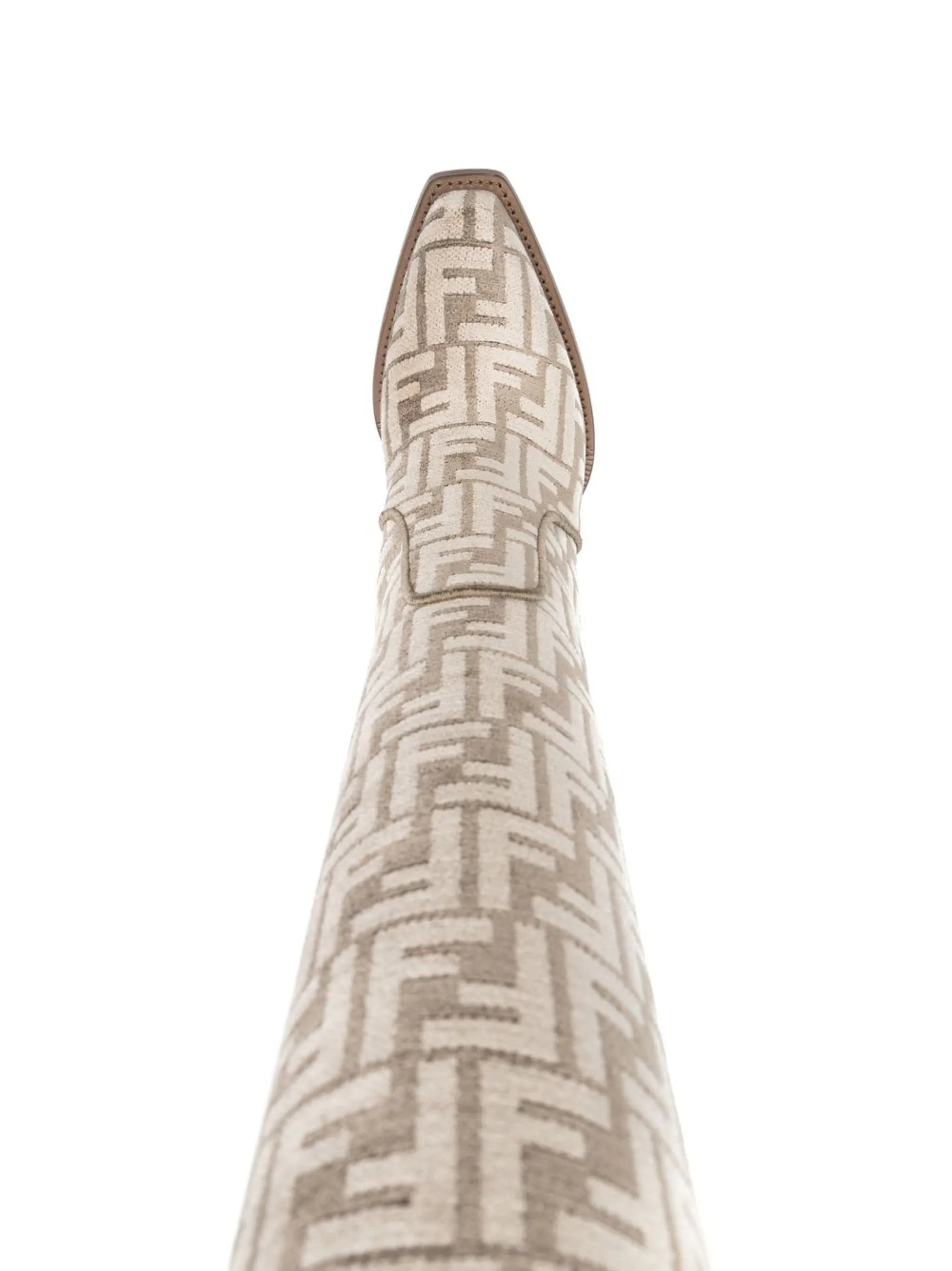 FF-print knee-length boots