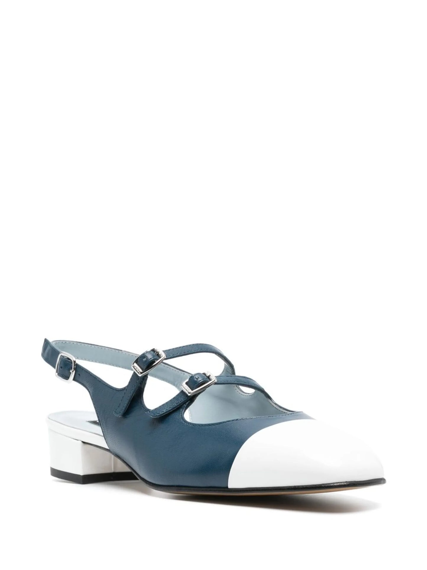 Pêche two-tone slingback pumps