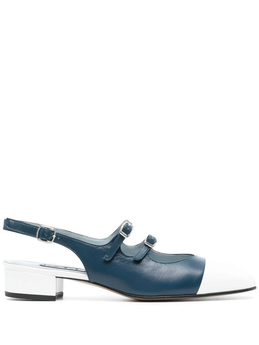 Pêche two-tone slingback pumps