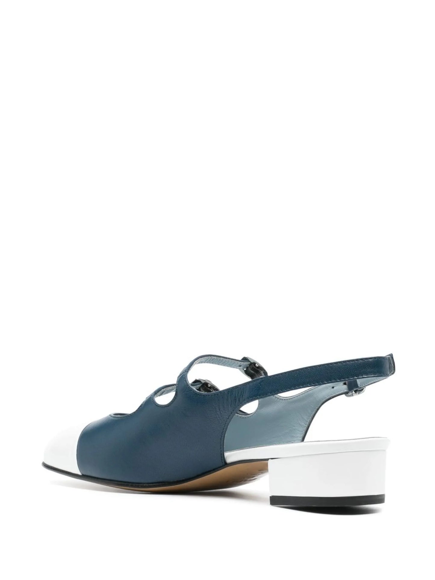 Pêche two-tone slingback pumps