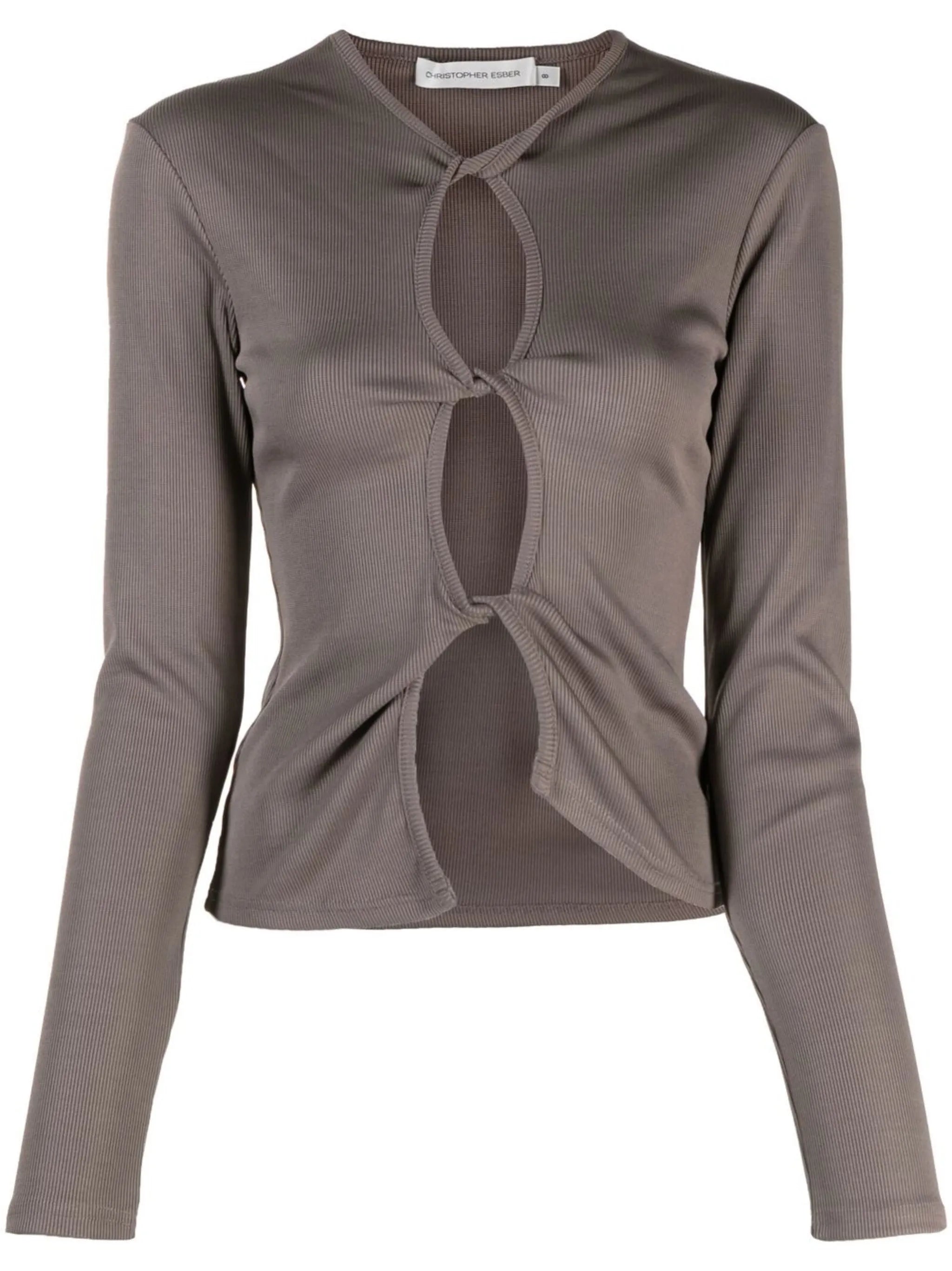twisted-effect cut-out top