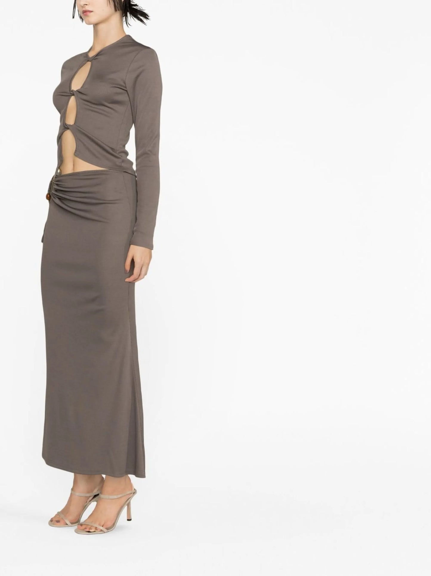 twisted-effect cut-out top
