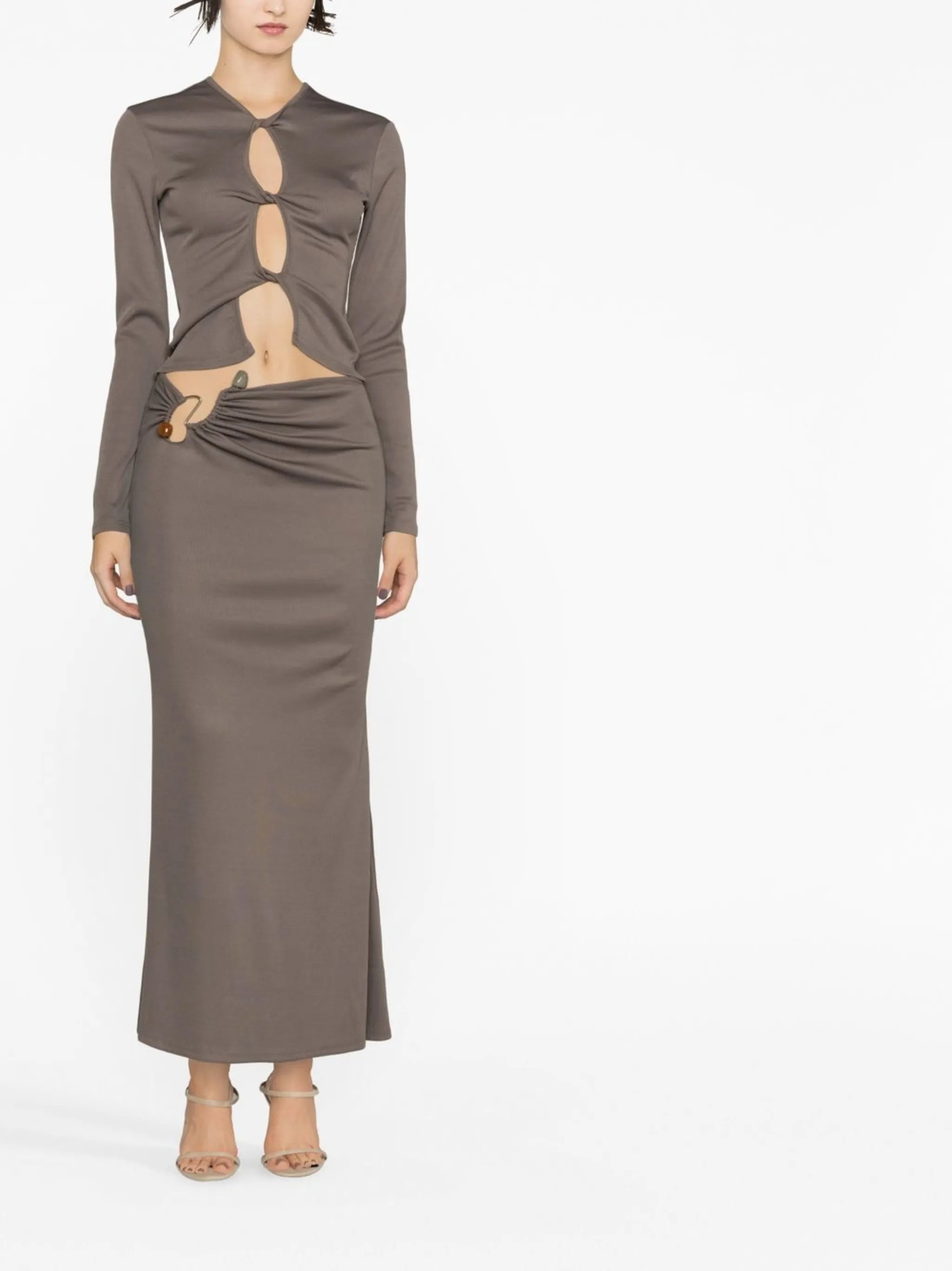 twisted-effect cut-out top