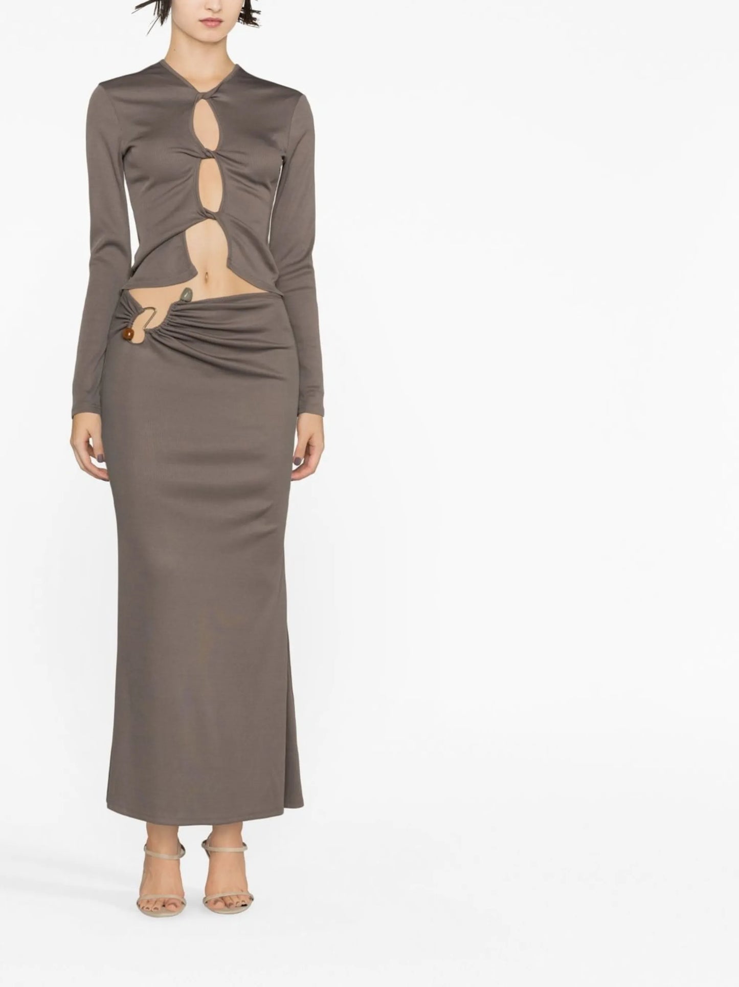 twisted-effect cut-out top