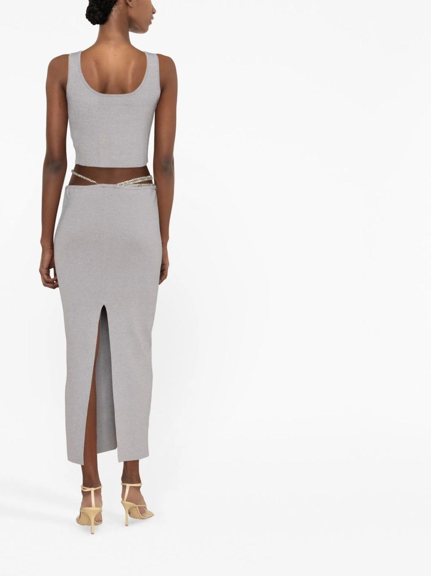 crystal-embellished knitted tank top