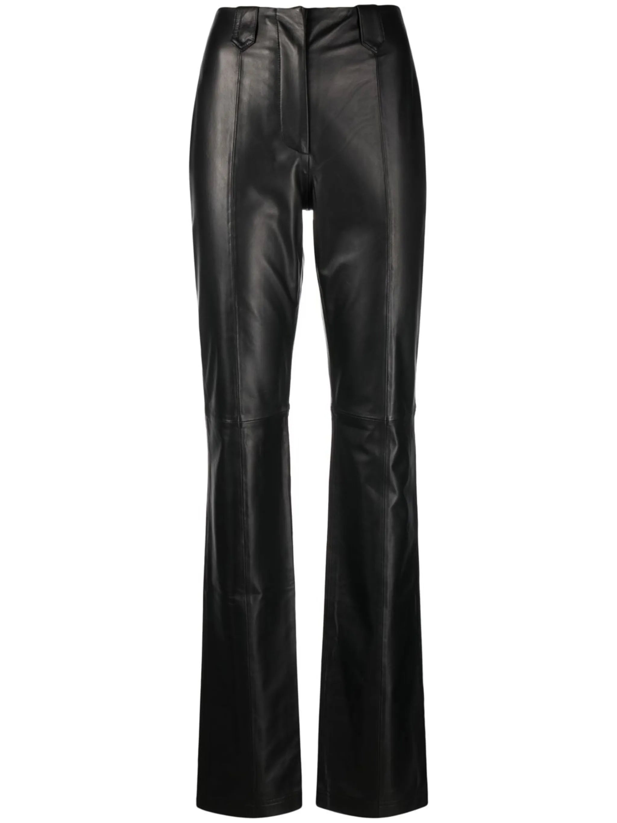 Ronnie high-waisted leather trousers