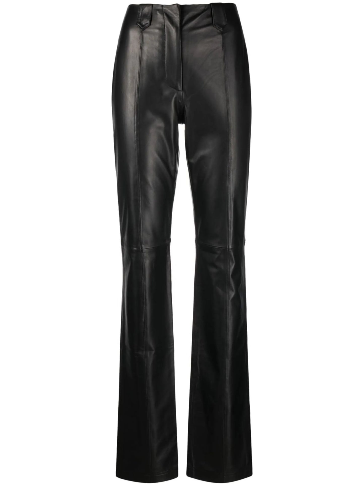 Ronnie high-waisted leather trousers