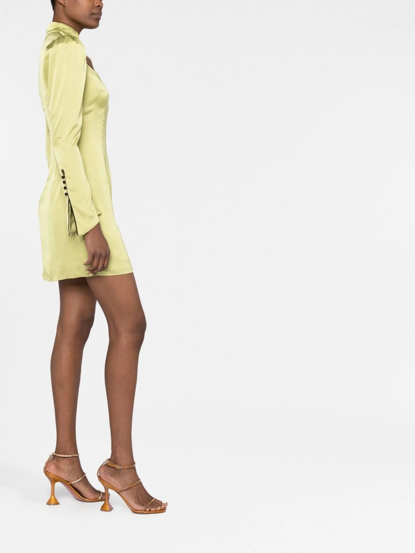 Vinyl cut-out mini dress