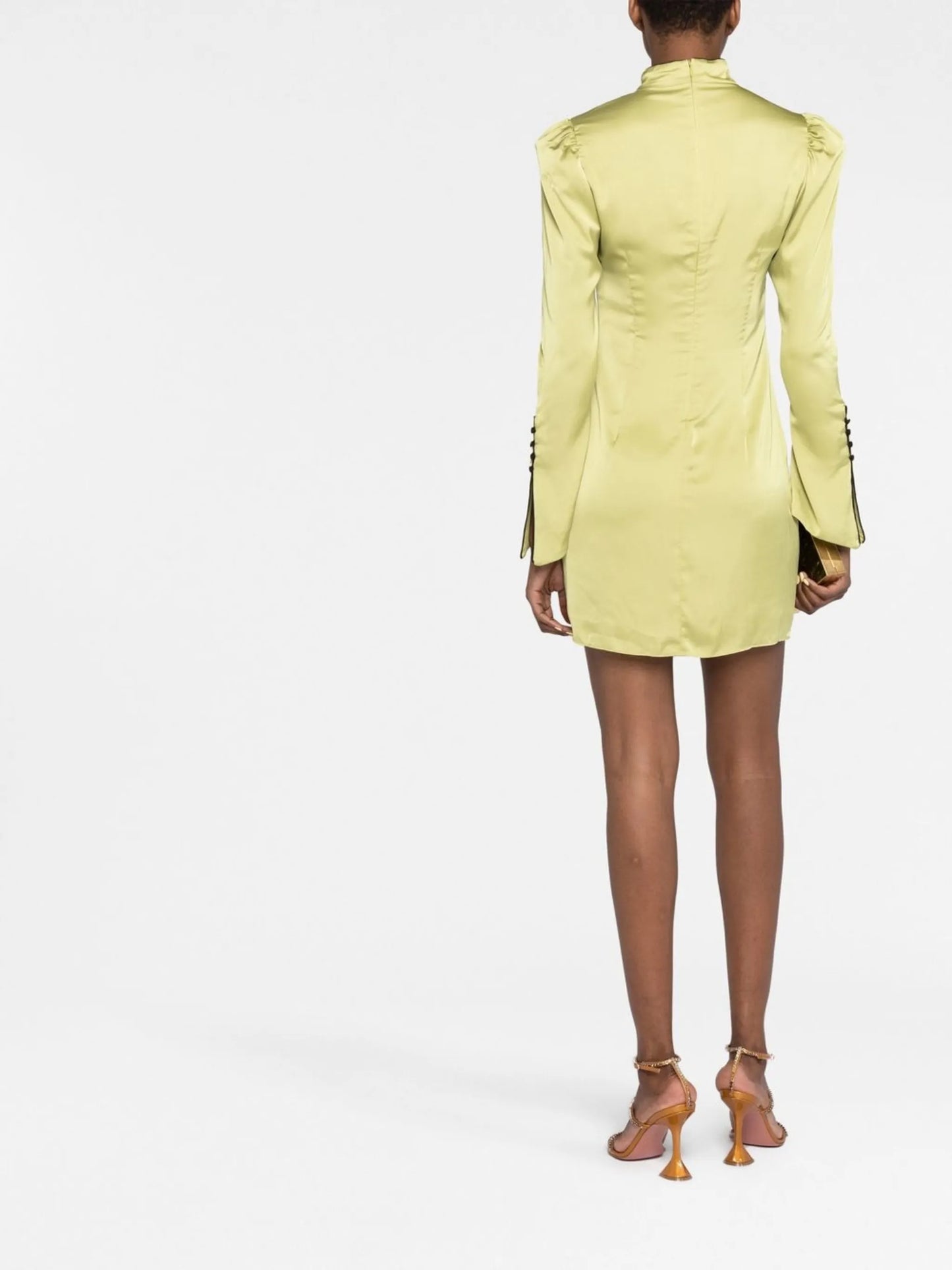 Vinyl cut-out mini dress