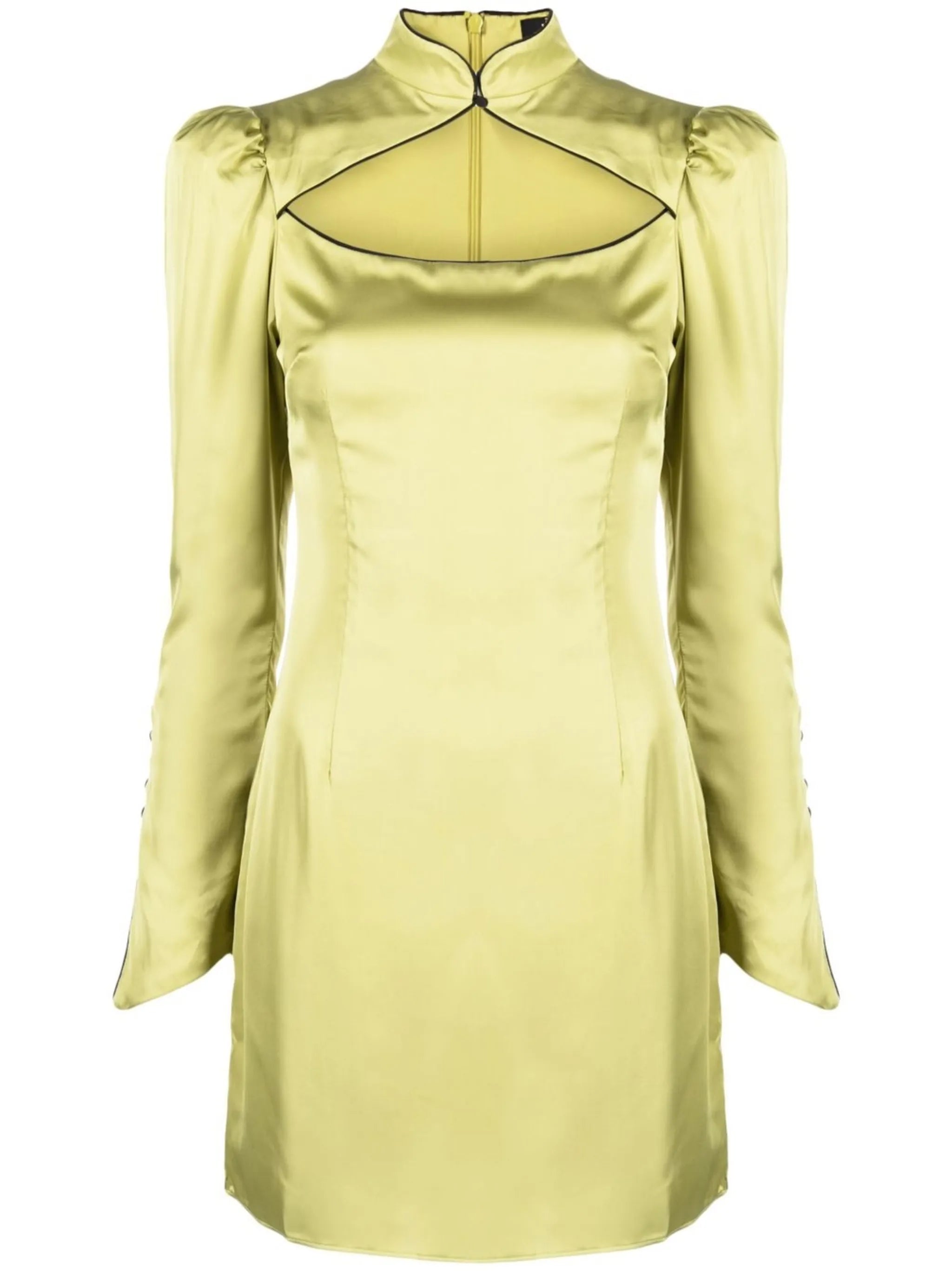 Vinyl cut-out mini dress