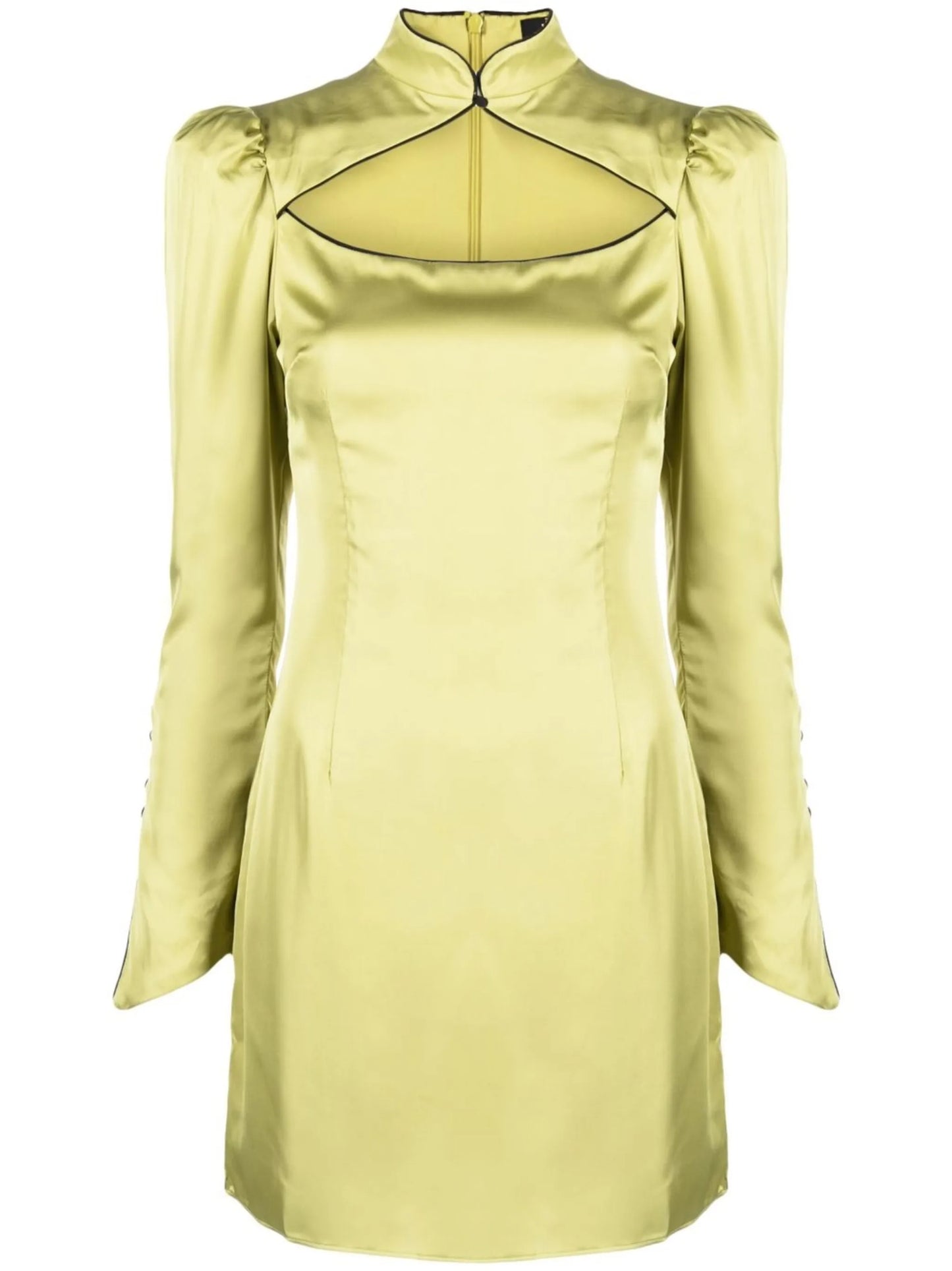 Vinyl cut-out mini dress