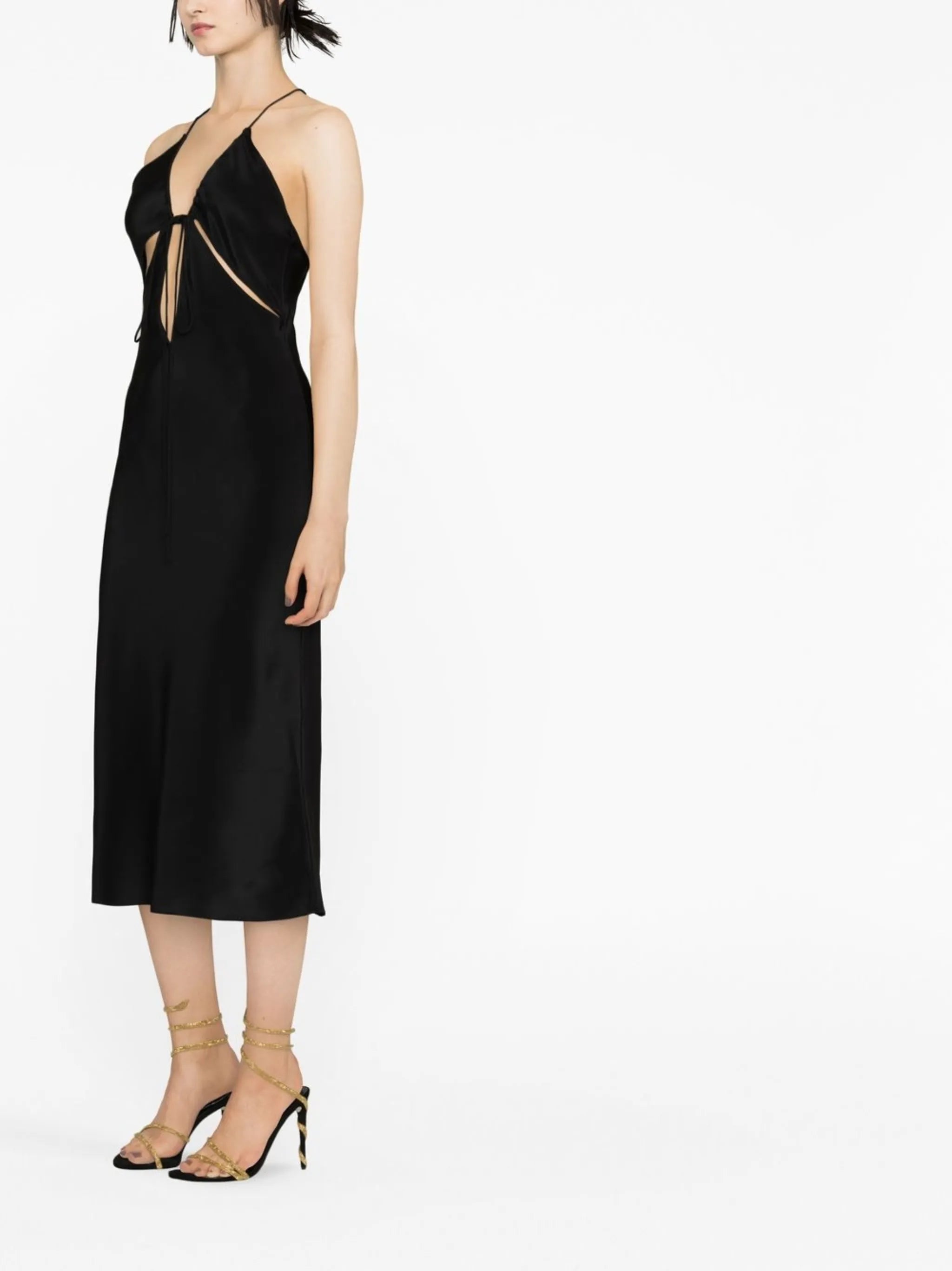 Triquetra silk slip dress