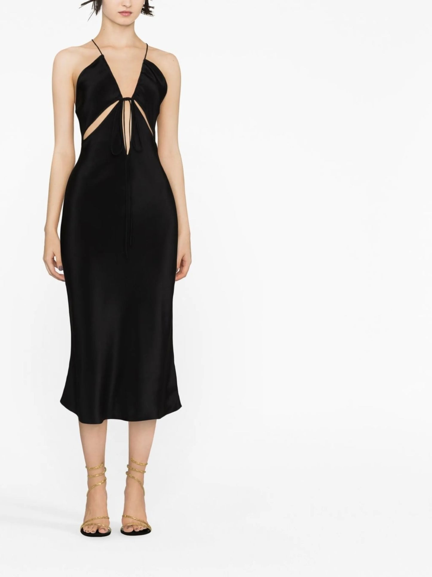 Triquetra silk slip dress