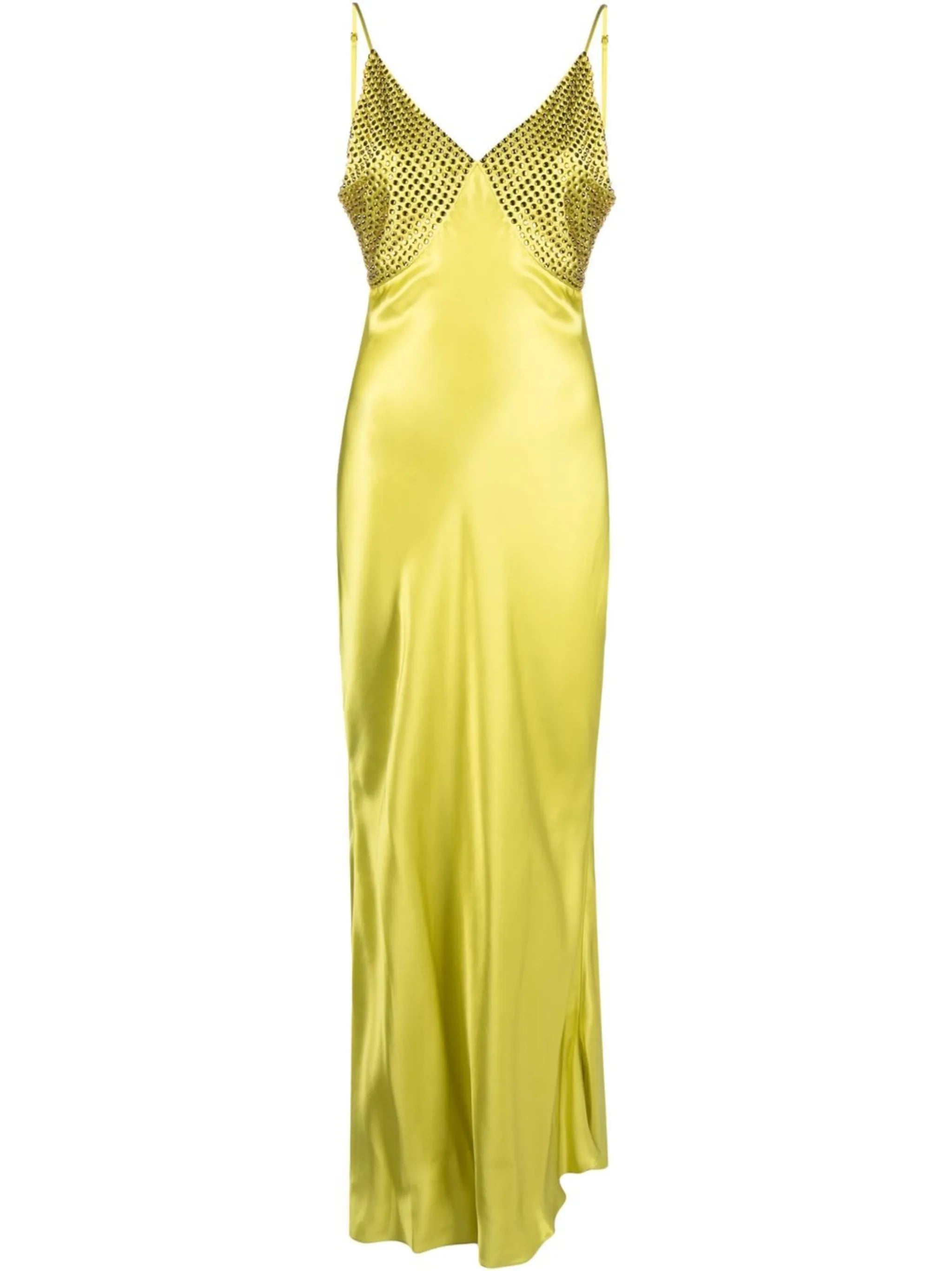 Moody crystal silk maxi dress