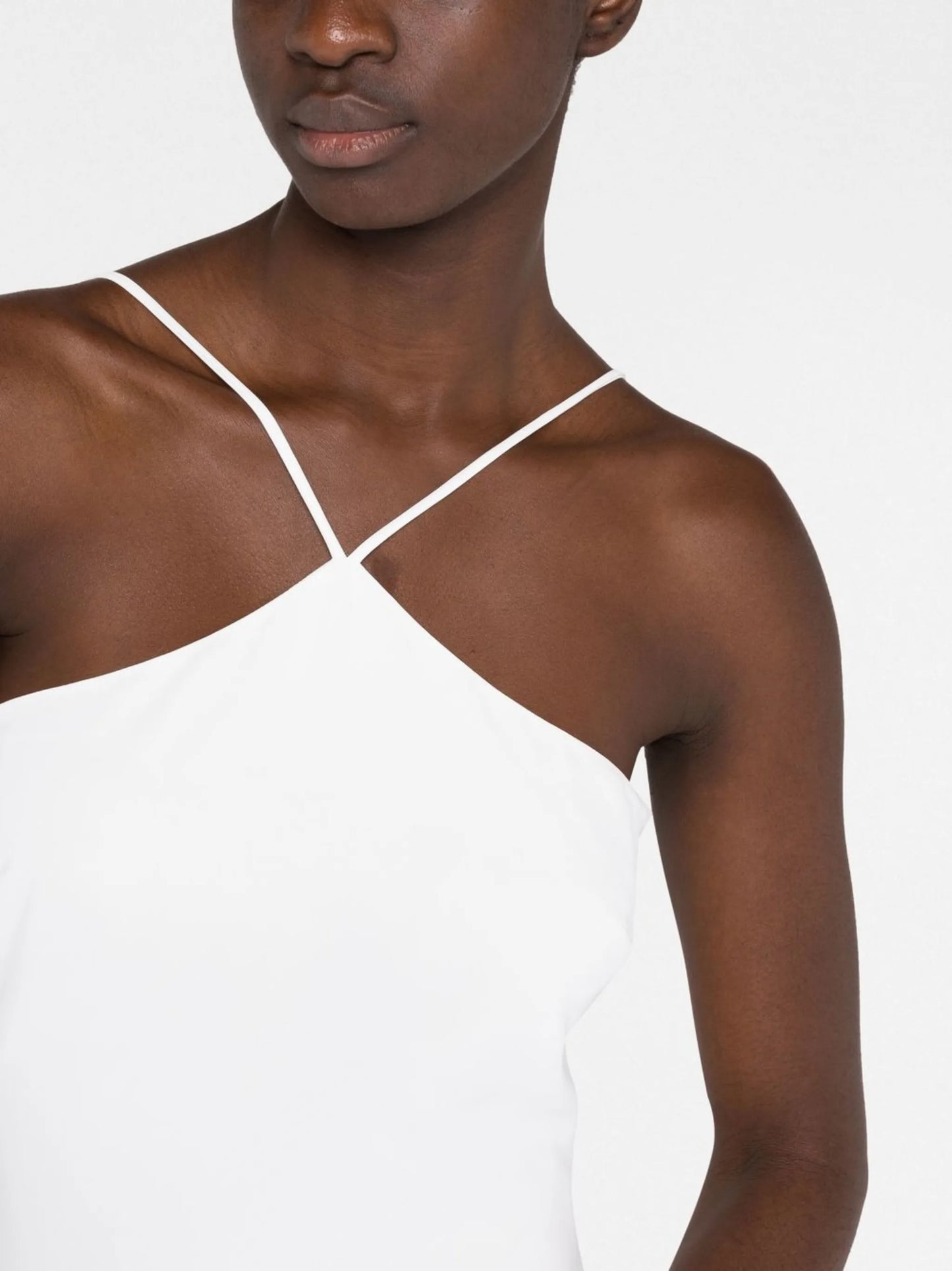 Cadillac feather-trim midi dress