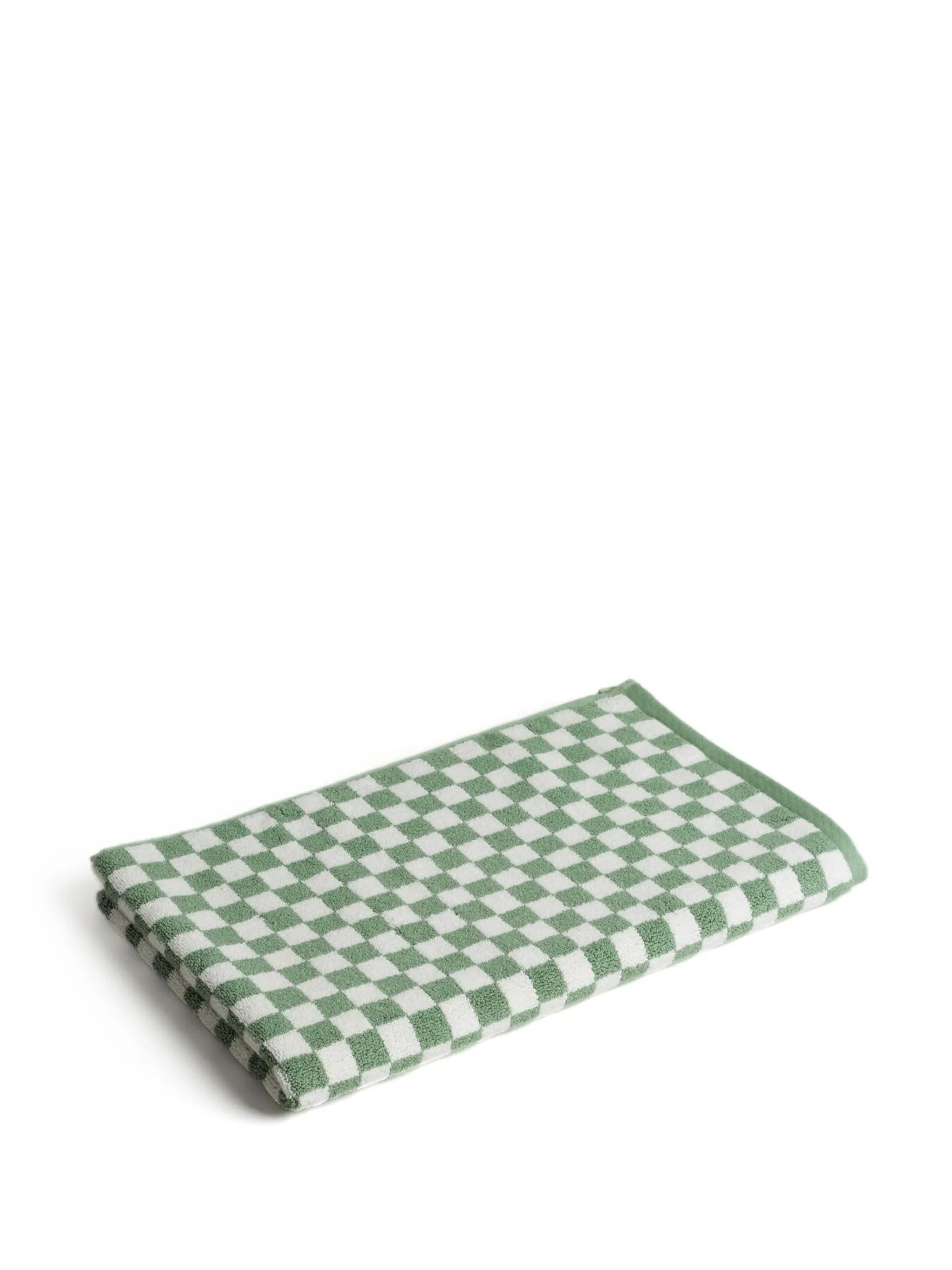 checkerboard-print organic cotton towel