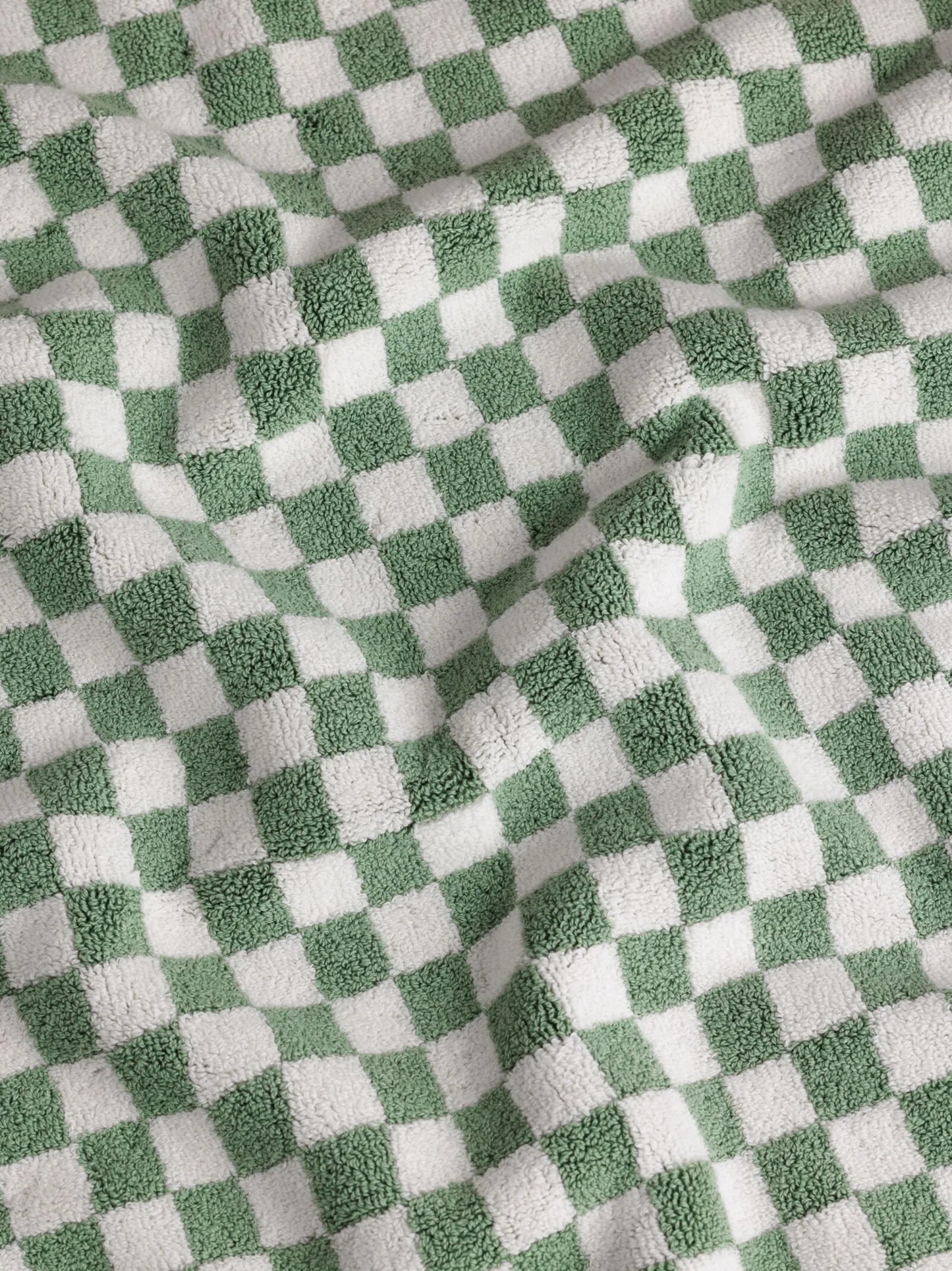 checkerboard-print organic cotton towel