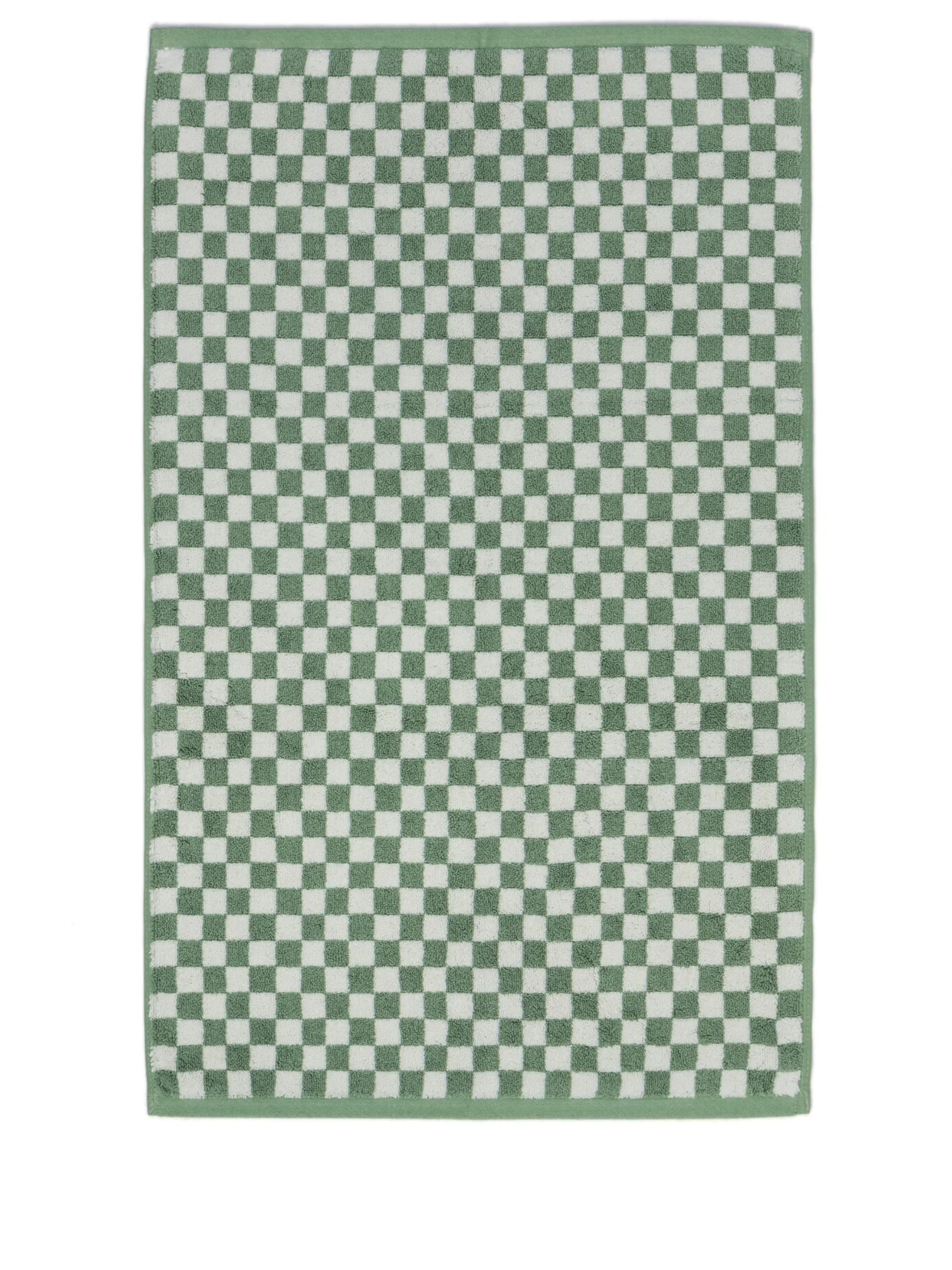 checkerboard-print organic cotton towel