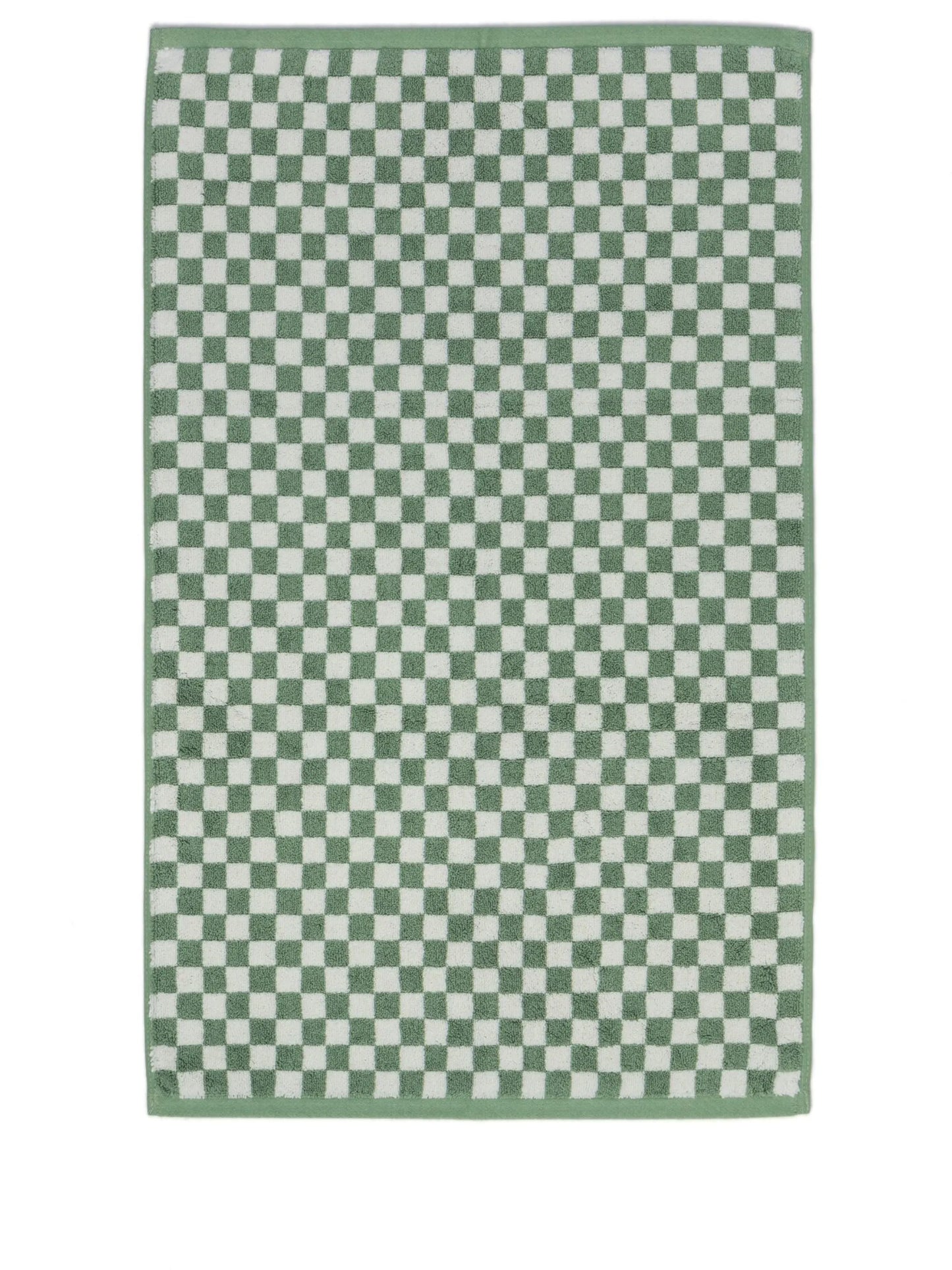 checkerboard-print organic cotton towel