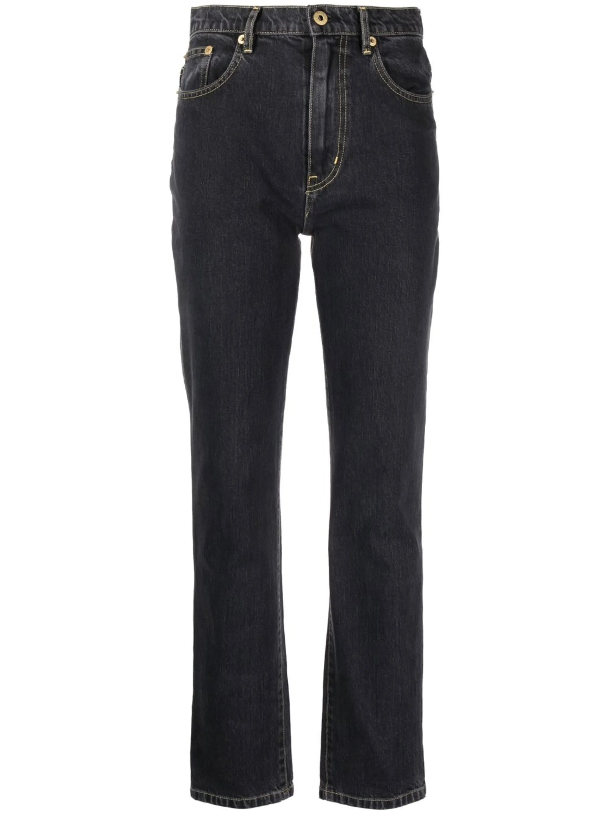 logo-patch denim jeans
