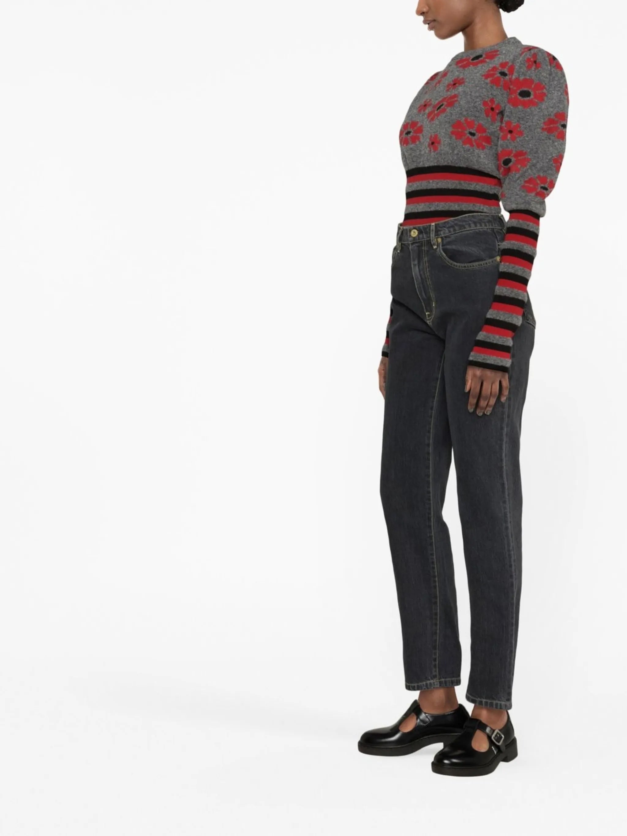 logo-patch denim jeans