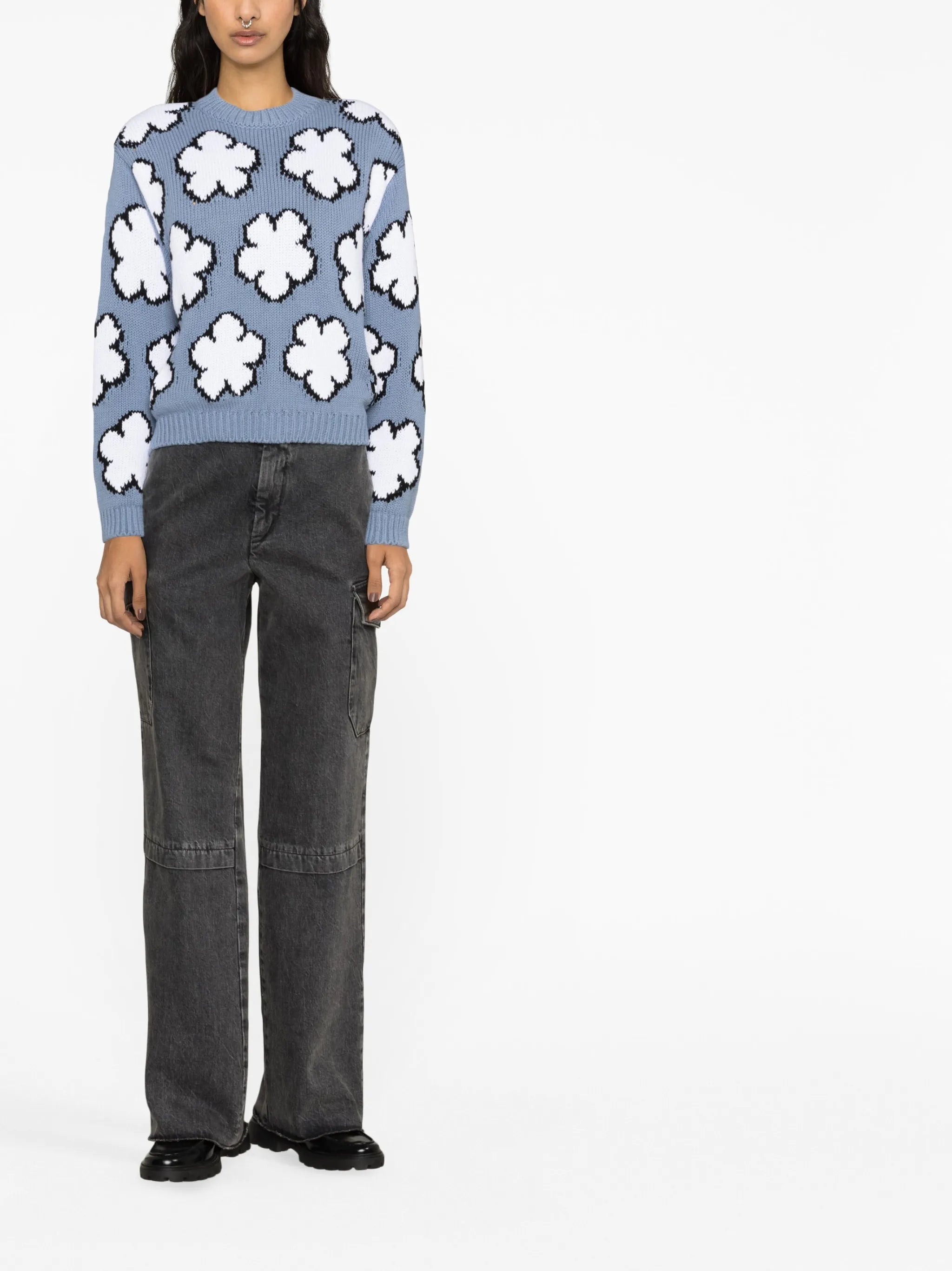 Boke Flower intarsia-knit jumper