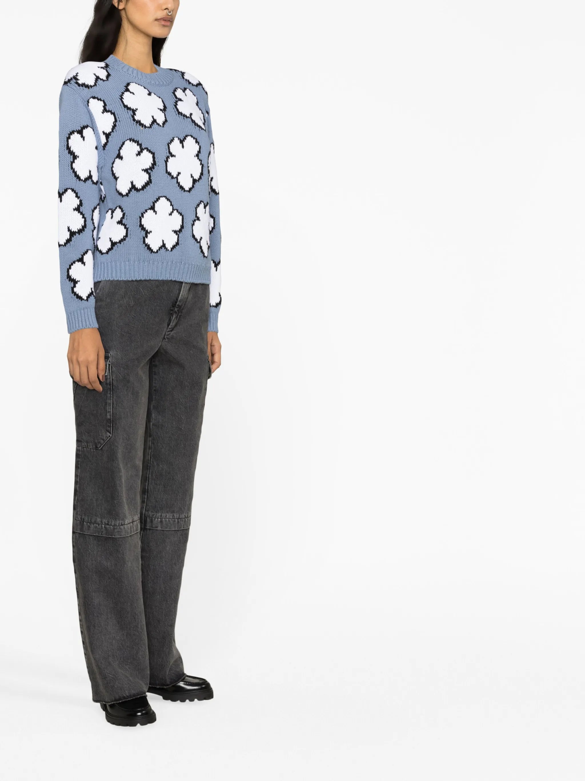 Boke Flower intarsia-knit jumper