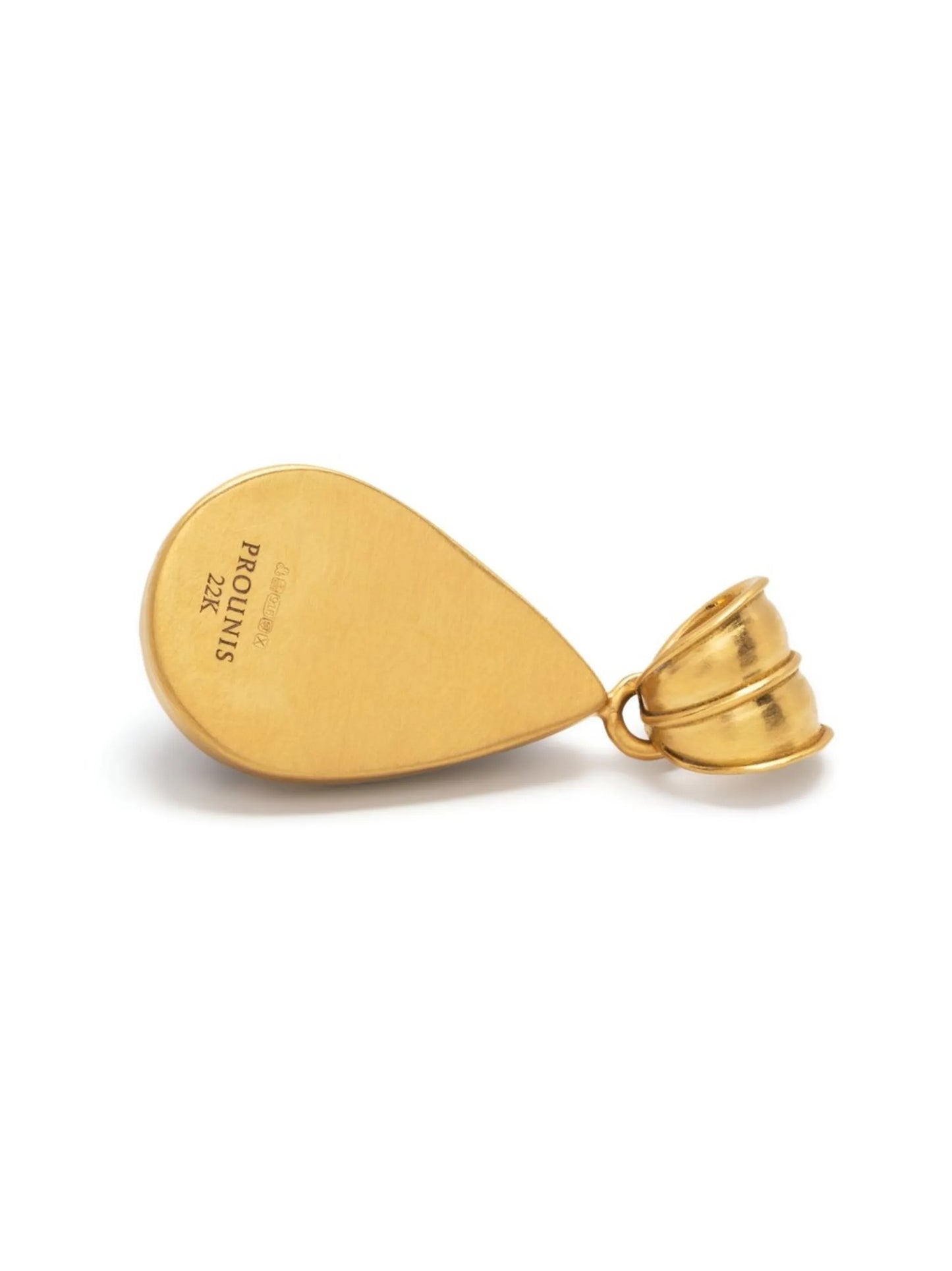 22kt yellow gold Tear tourmaline pendant