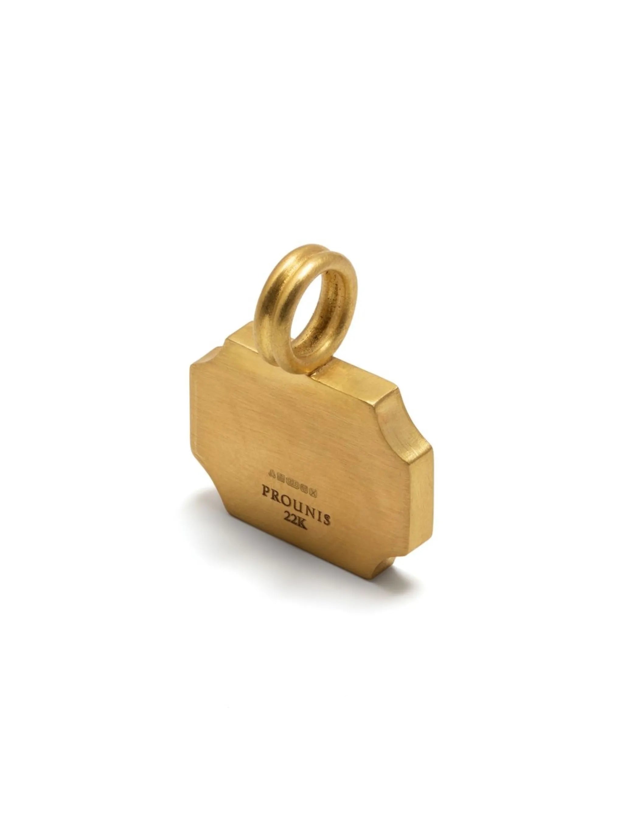 22kt yellow gold Ode large tourmaline pendant