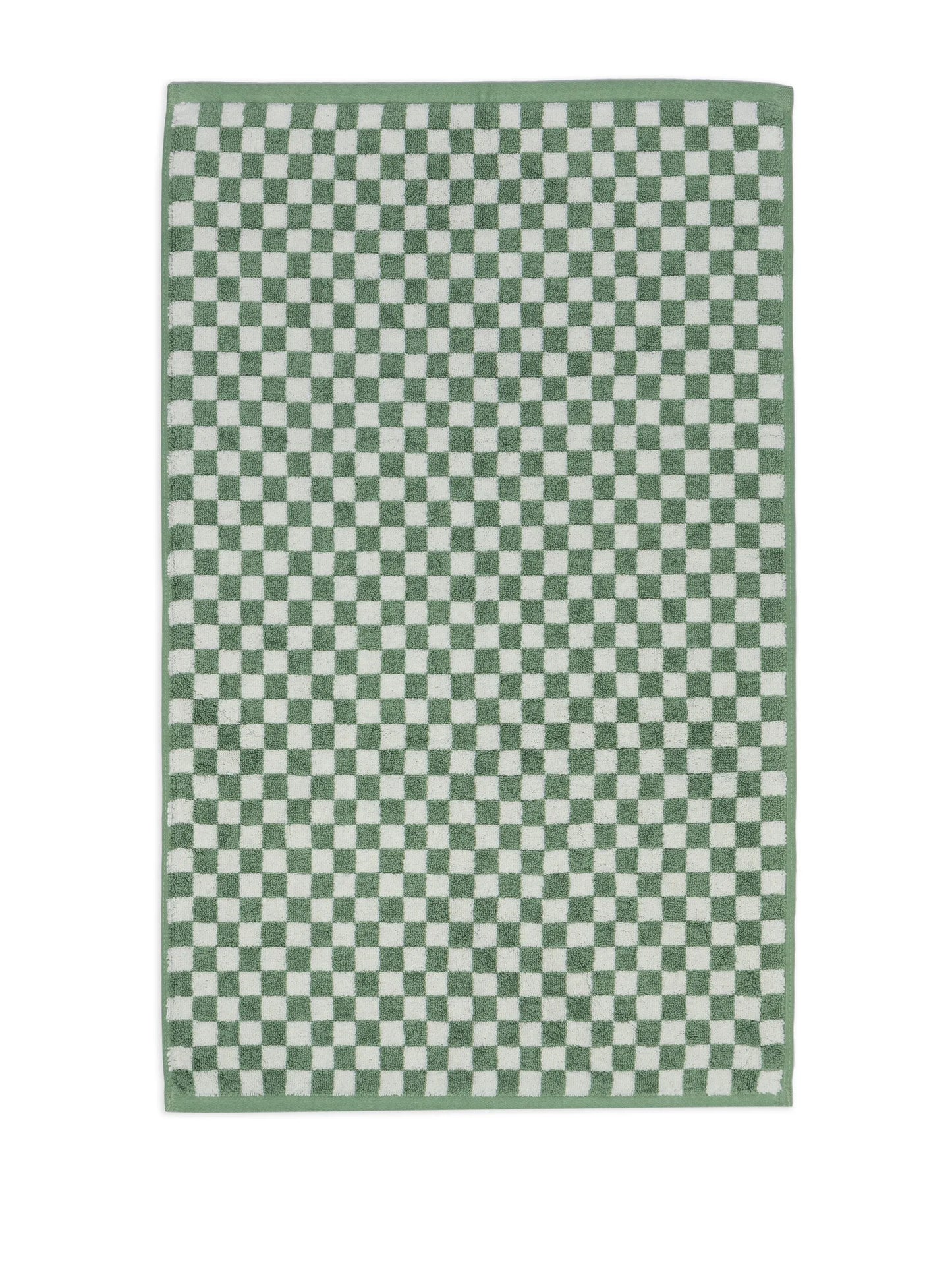 checkerboard-print organic cotton towel set