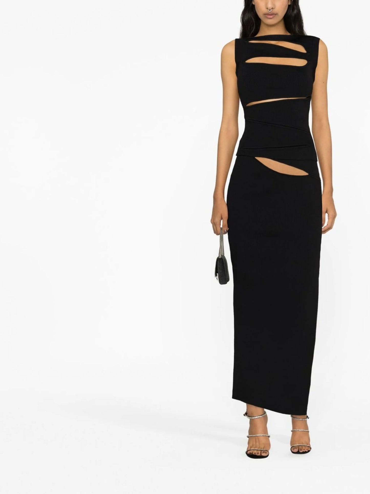 sleeveless cut-out detail top