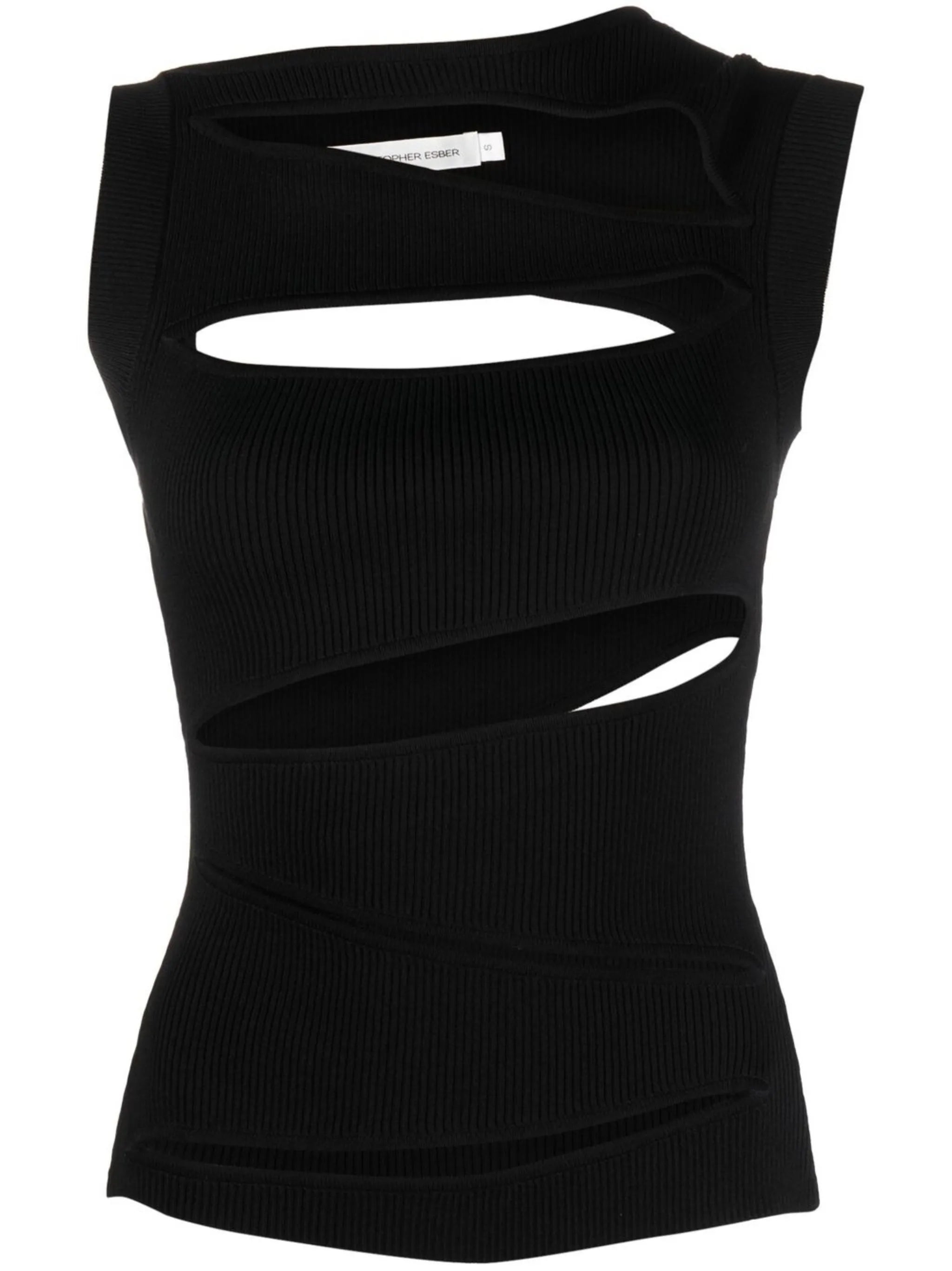 sleeveless cut-out detail top