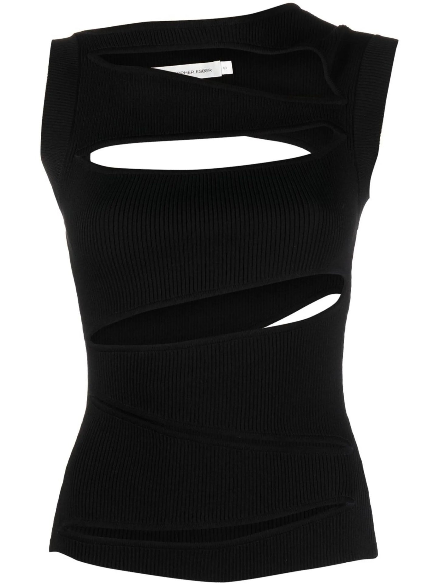 sleeveless cut-out detail top