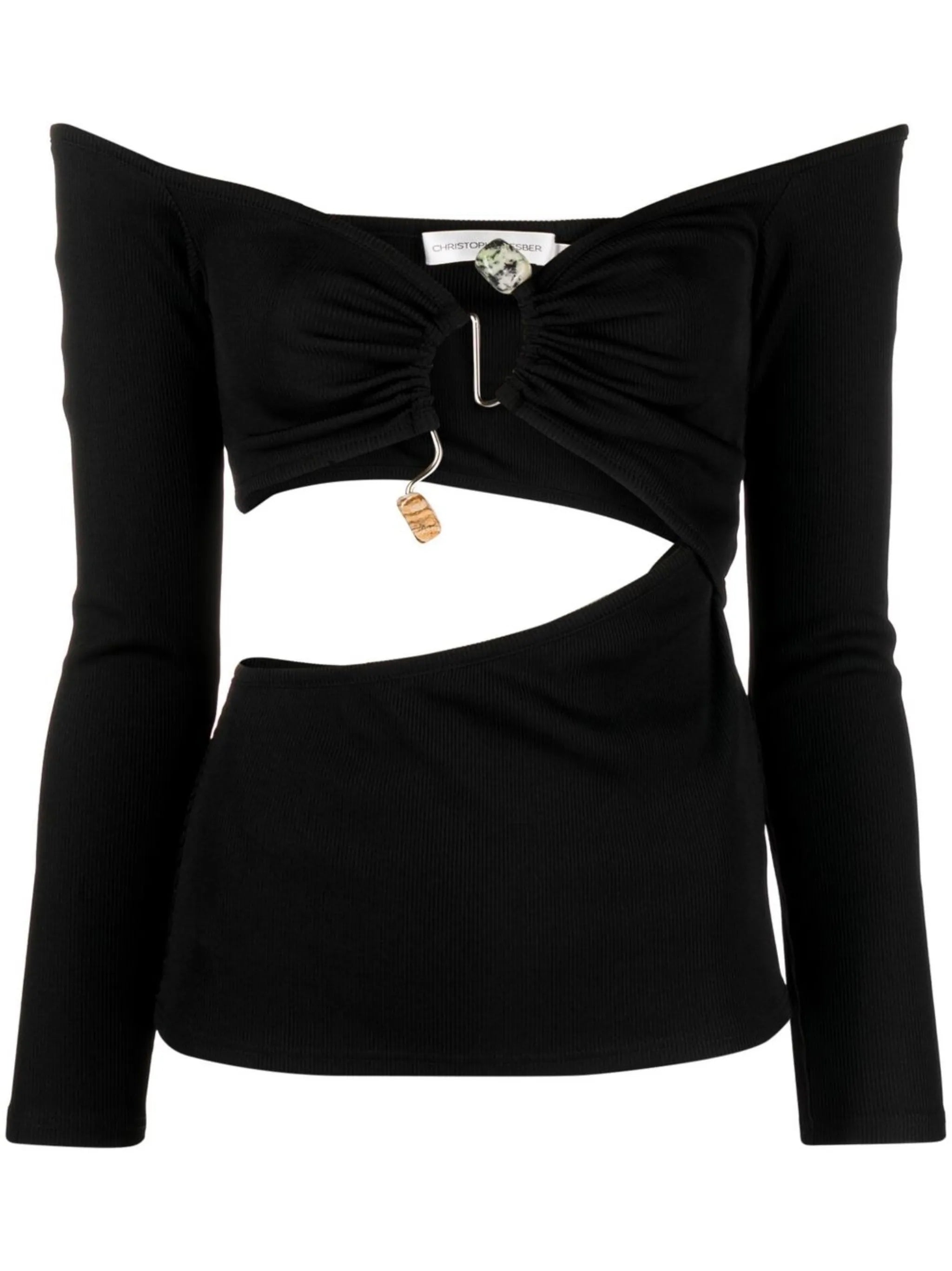 Distorted Quartz off-shoulder top