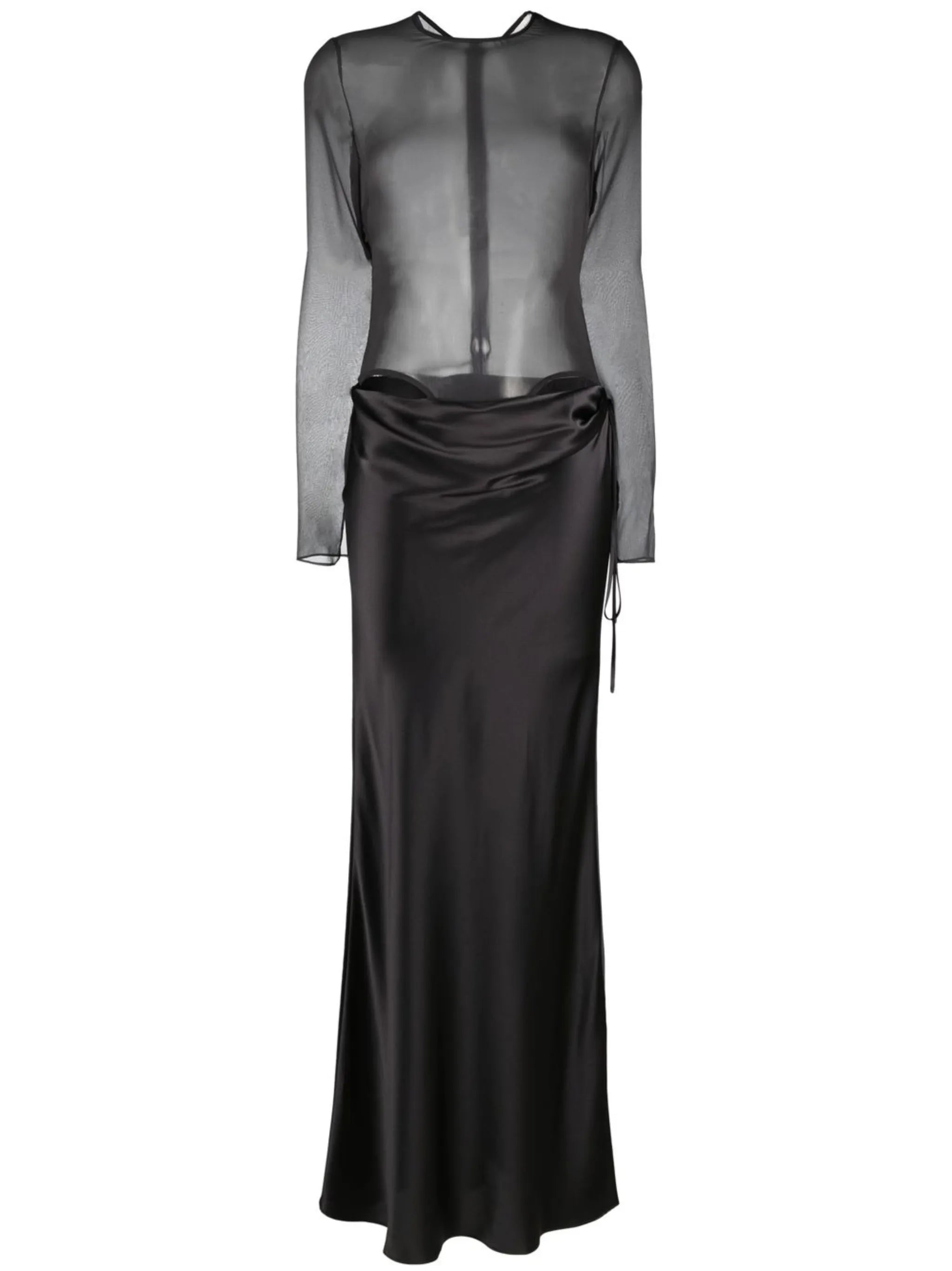 sheer torso floor-length dress