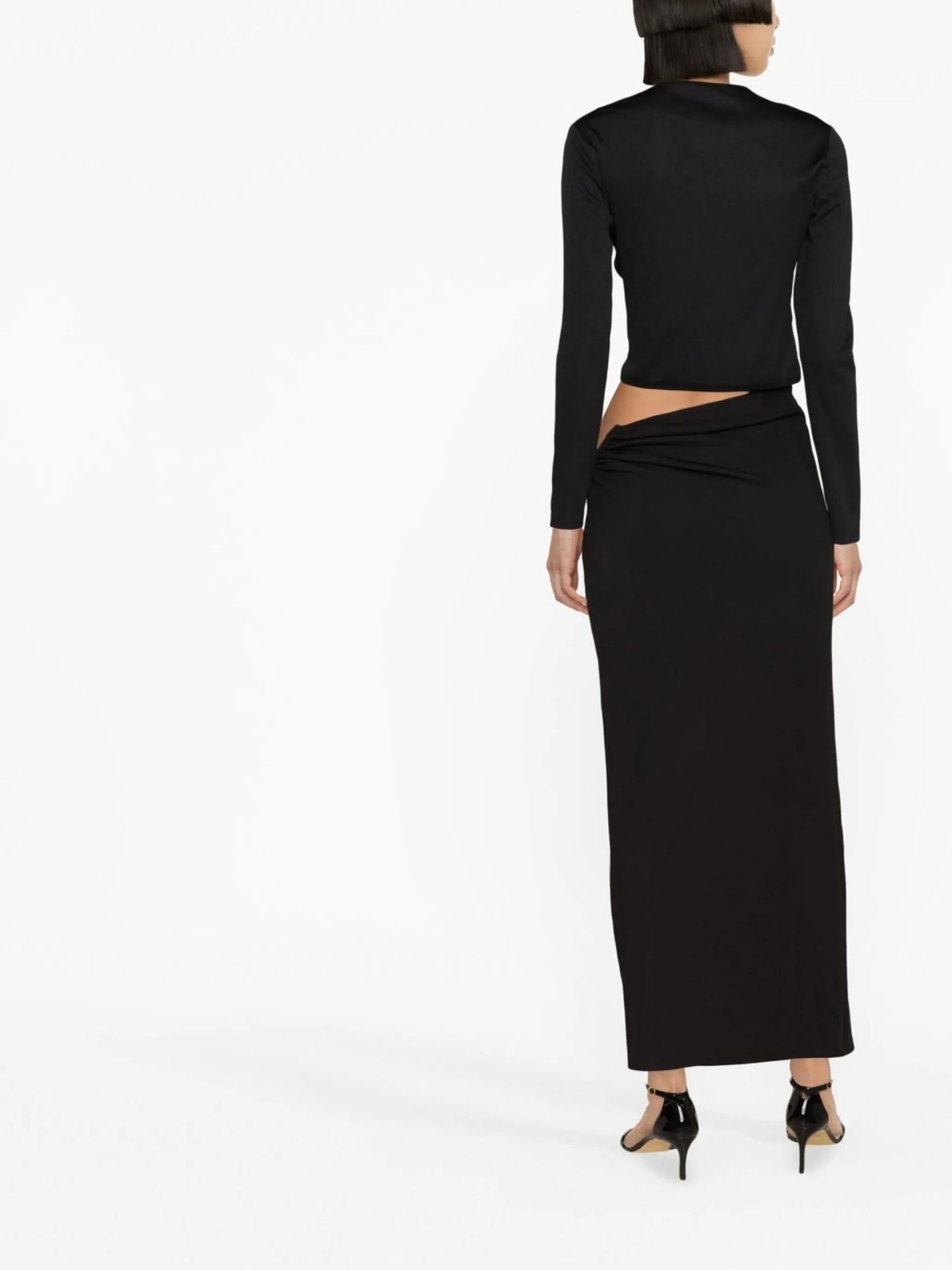 cut-out detail long-sleeve top