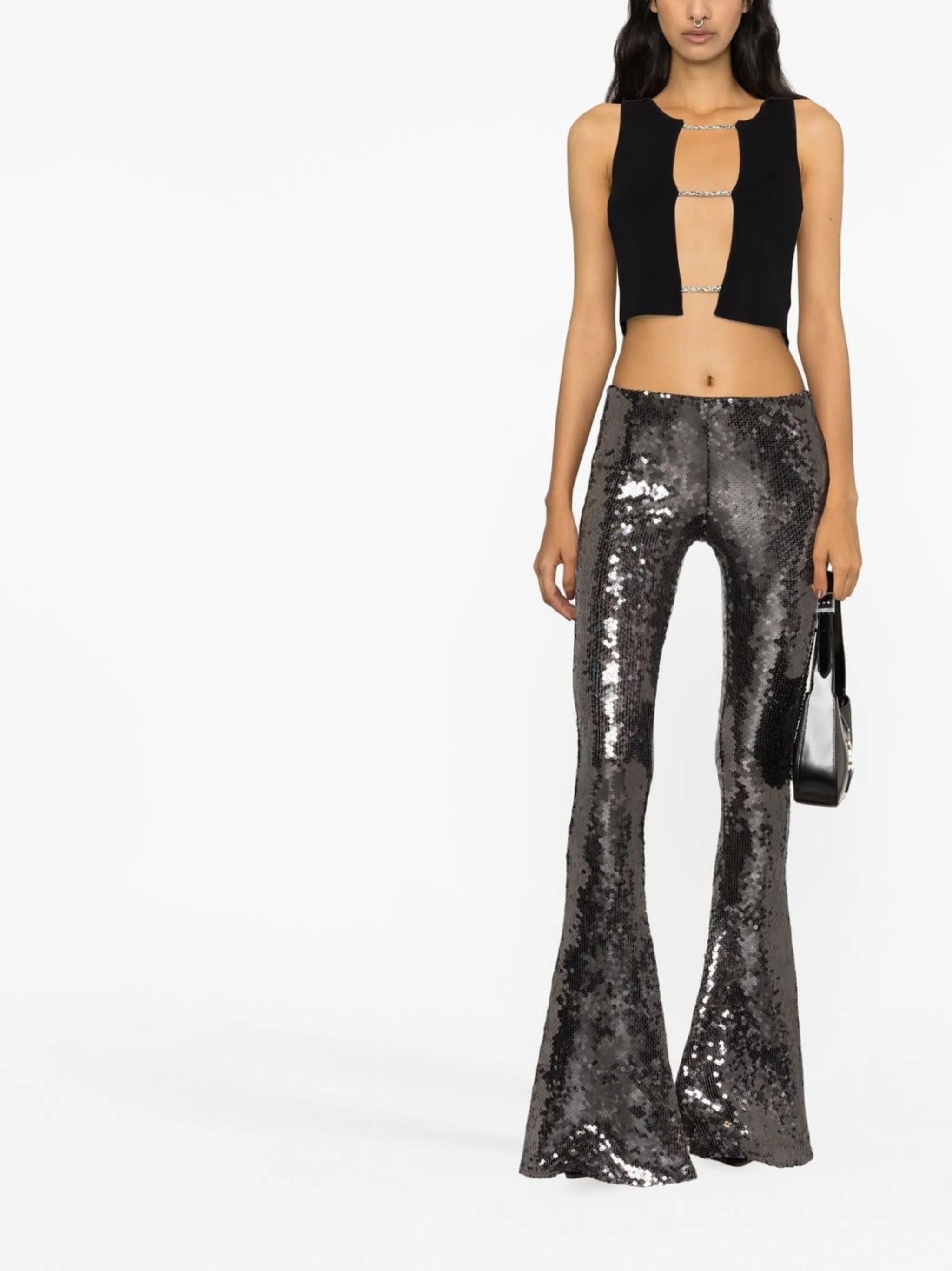 cut-out knitted tank top