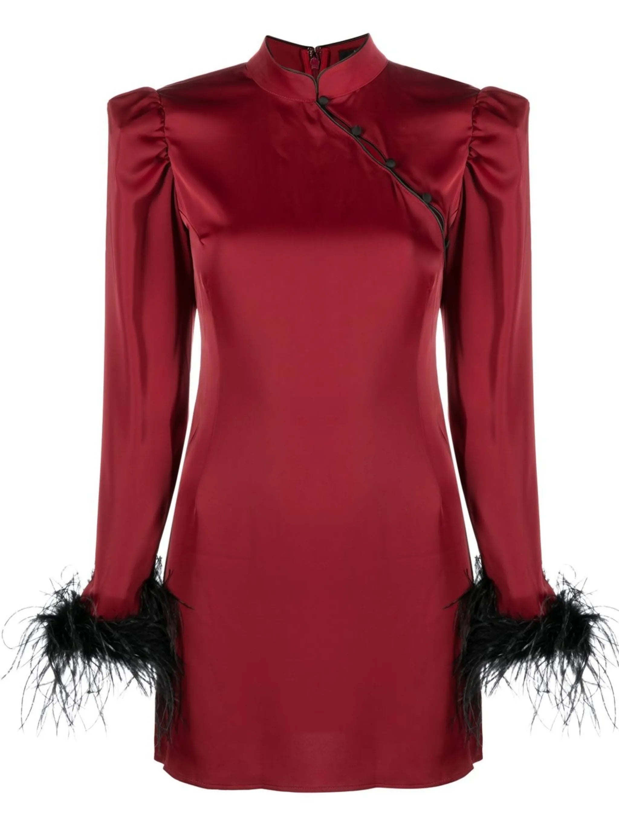 Limousine feather-trimmed dress