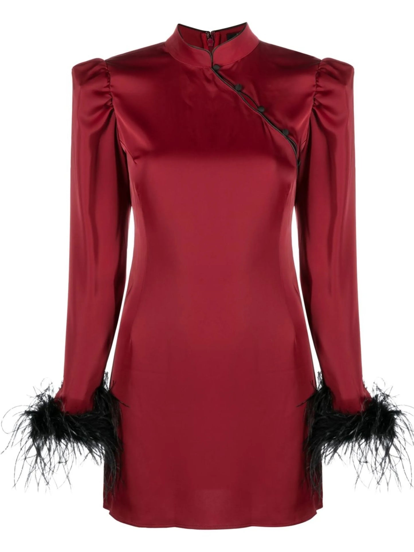 Limousine feather-trimmed dress